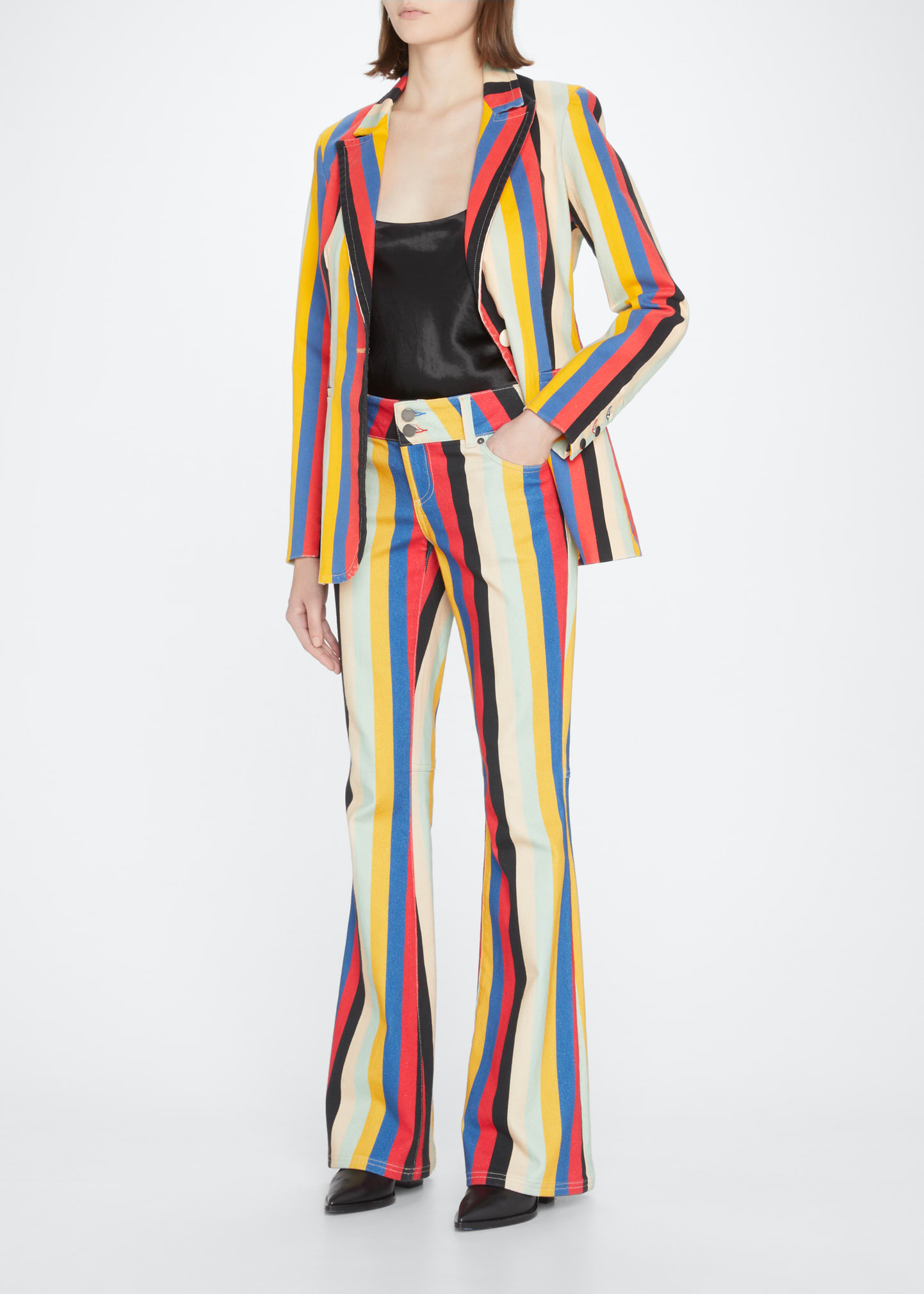alice olivia striped pants