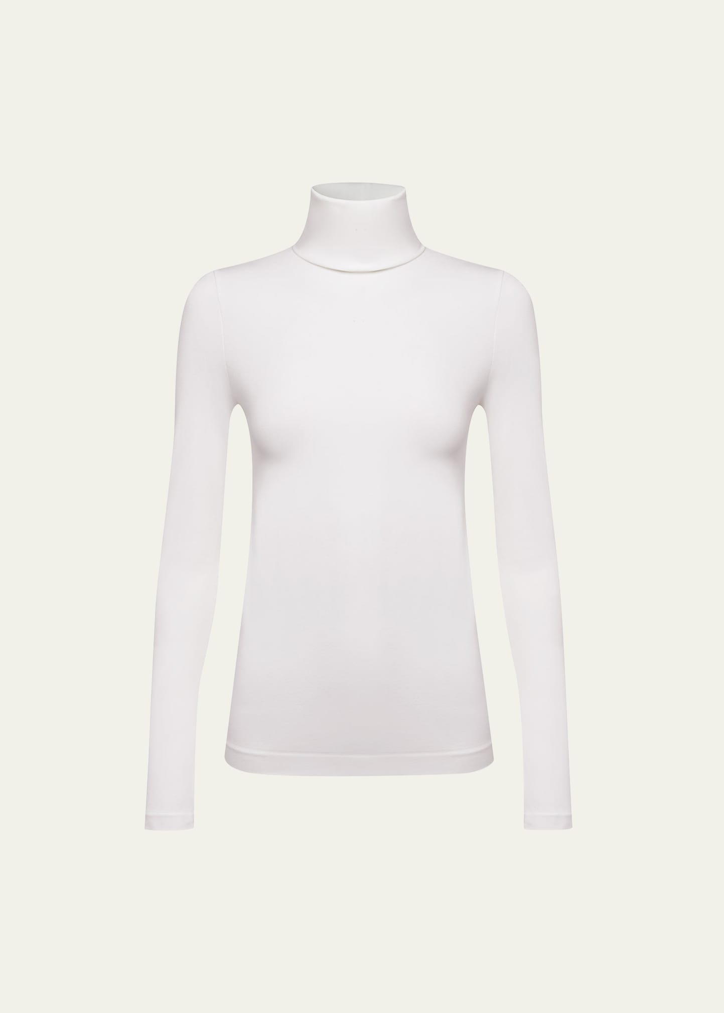 Shop Wolford Aurora Long-sleeve Turtleneck Sweater In White