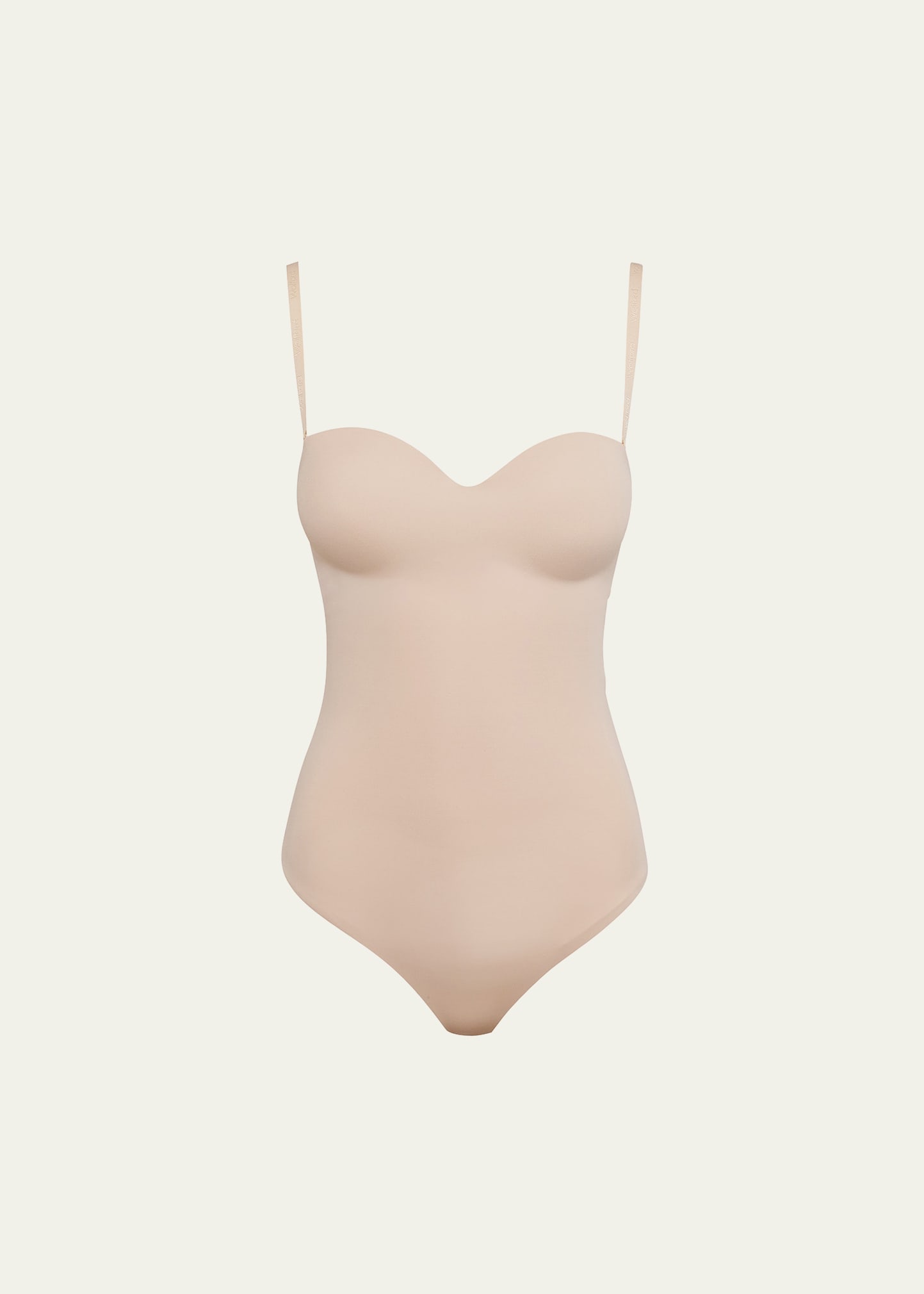 Wolford Mat De Luxe Thong Bodysuit In Powder