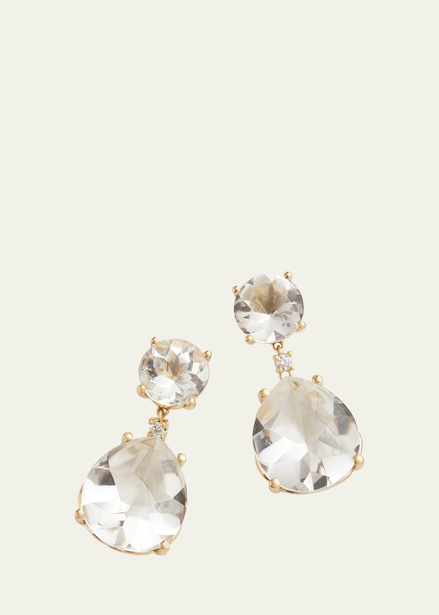 Jamie Wolf 18k Gold Diamond Drop Earrings In Yg