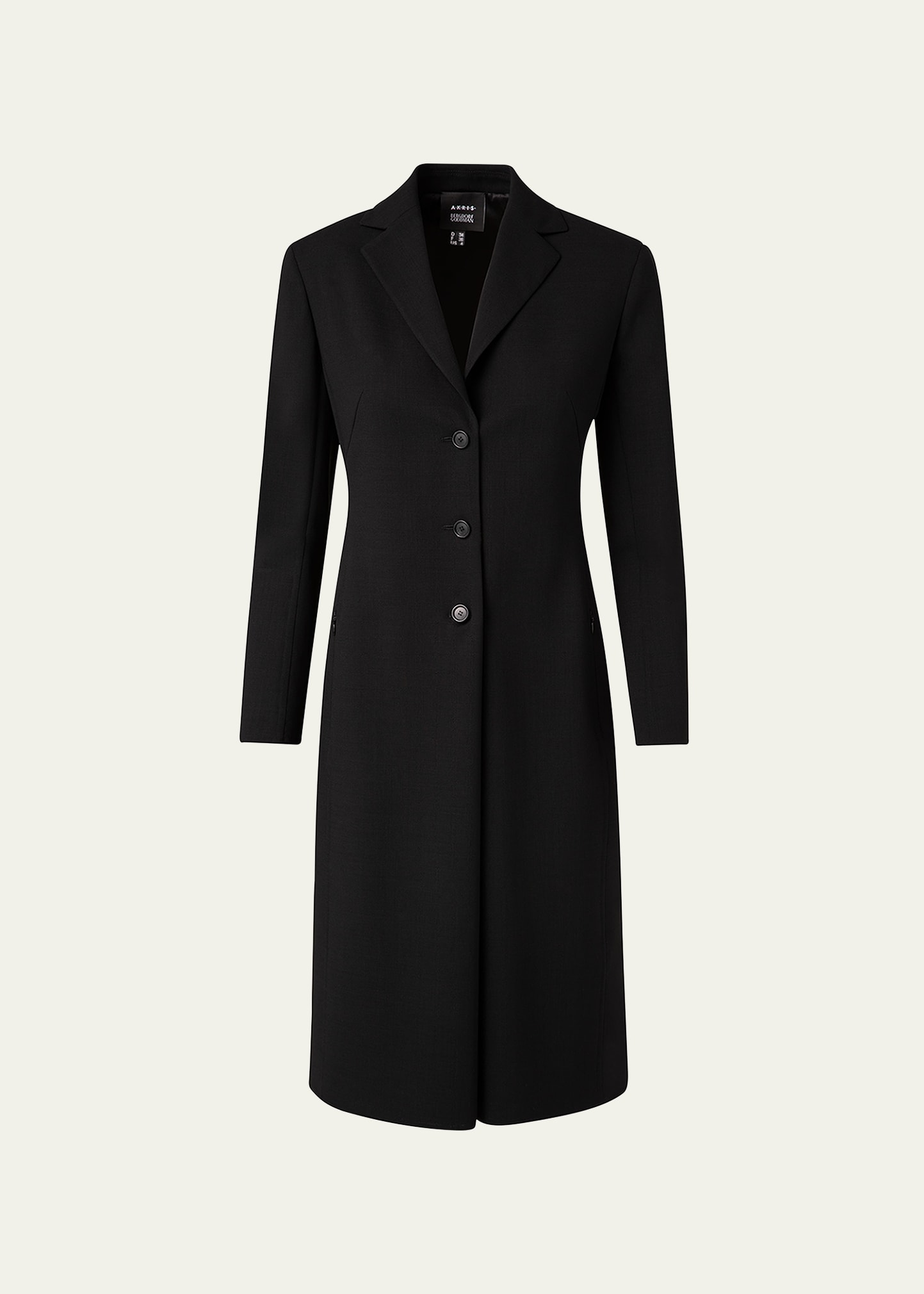 Akris Single-breasted Wool Jacket Dress In Black