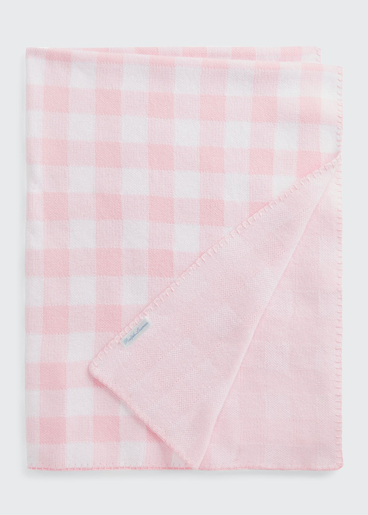 Ralph Lauren Girl's Oversized Gingham Baby Blanket In Pink | ModeSens