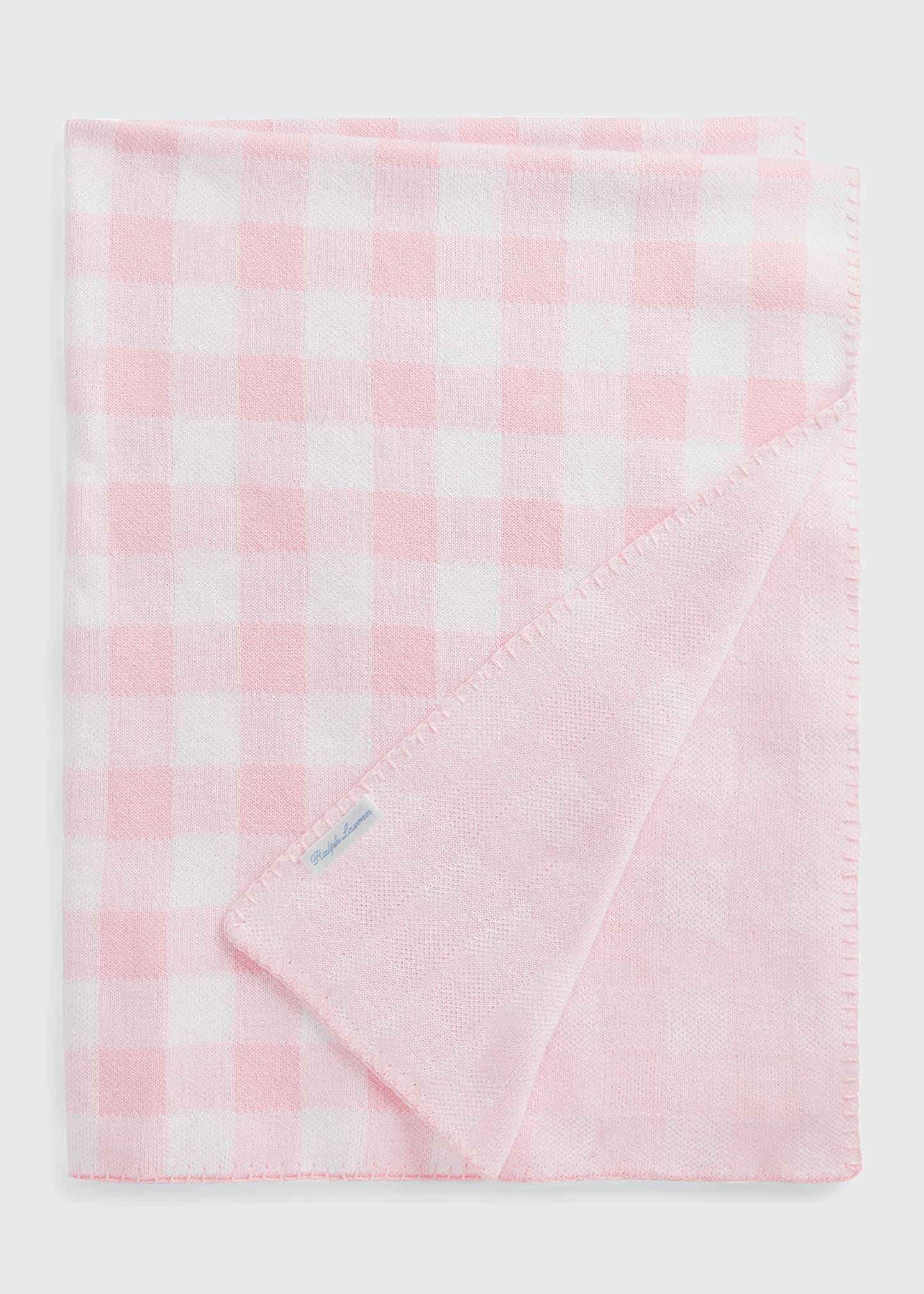 Ralph Lauren Girl's Oversized Gingham Baby Blanket In Pink ModeSens