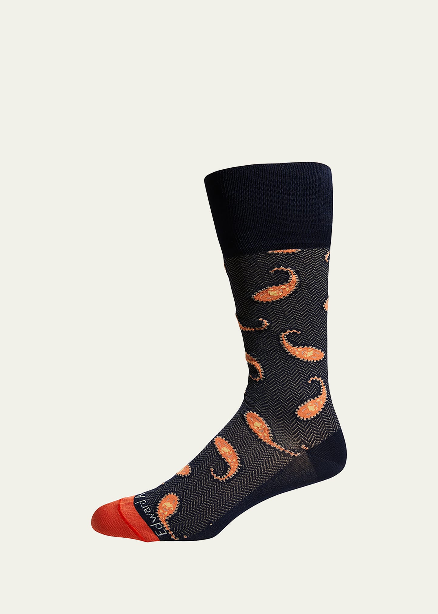 Men's Performance Stretch Paisley Crew Socks