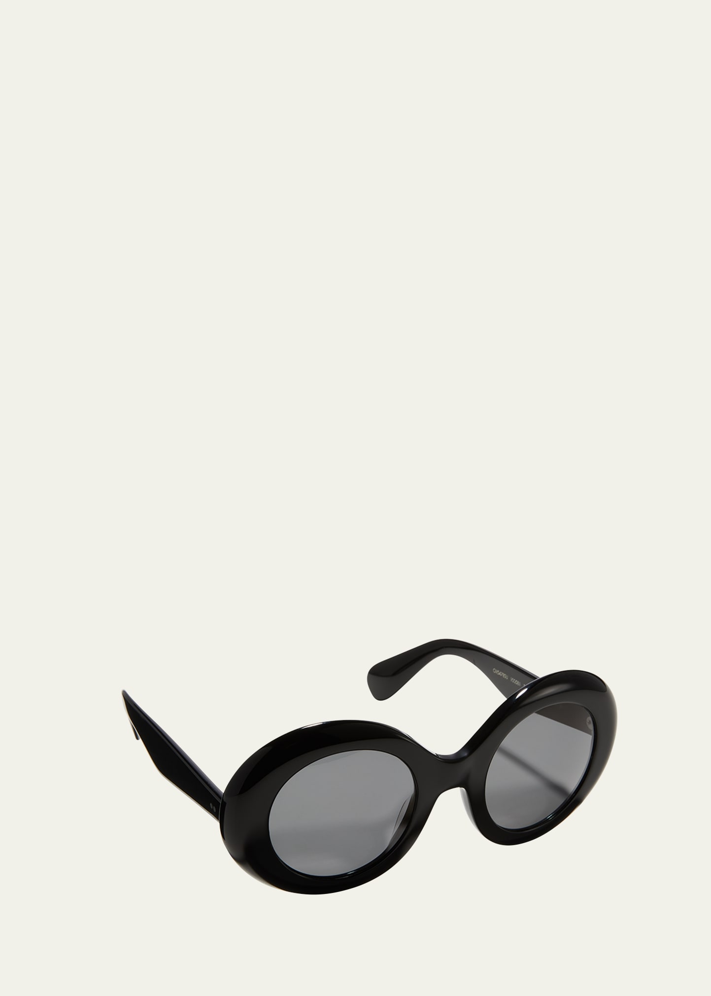 Oliver Peoples Dejeanne Round Acetate Sunglasses In Black