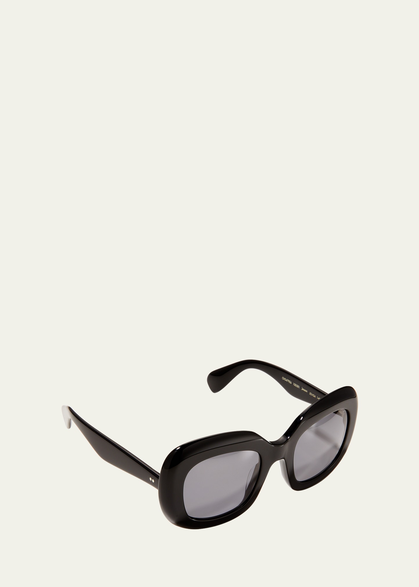 Oliver Peoples Jesson Round Acetate Sunglasses In Black