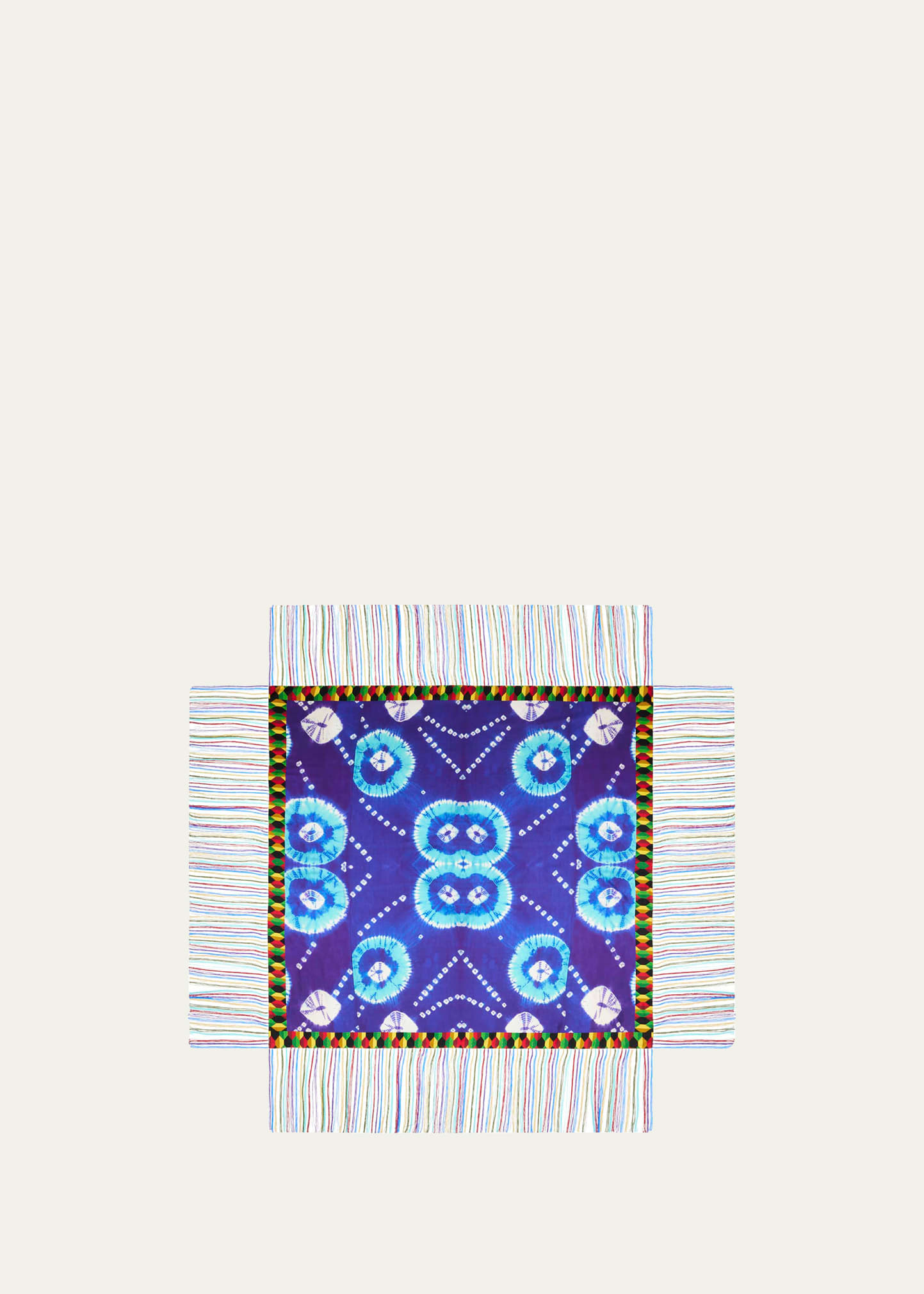 Pierre-louis Mascia Multi-color Patterned Silk Shawl In 50763410118