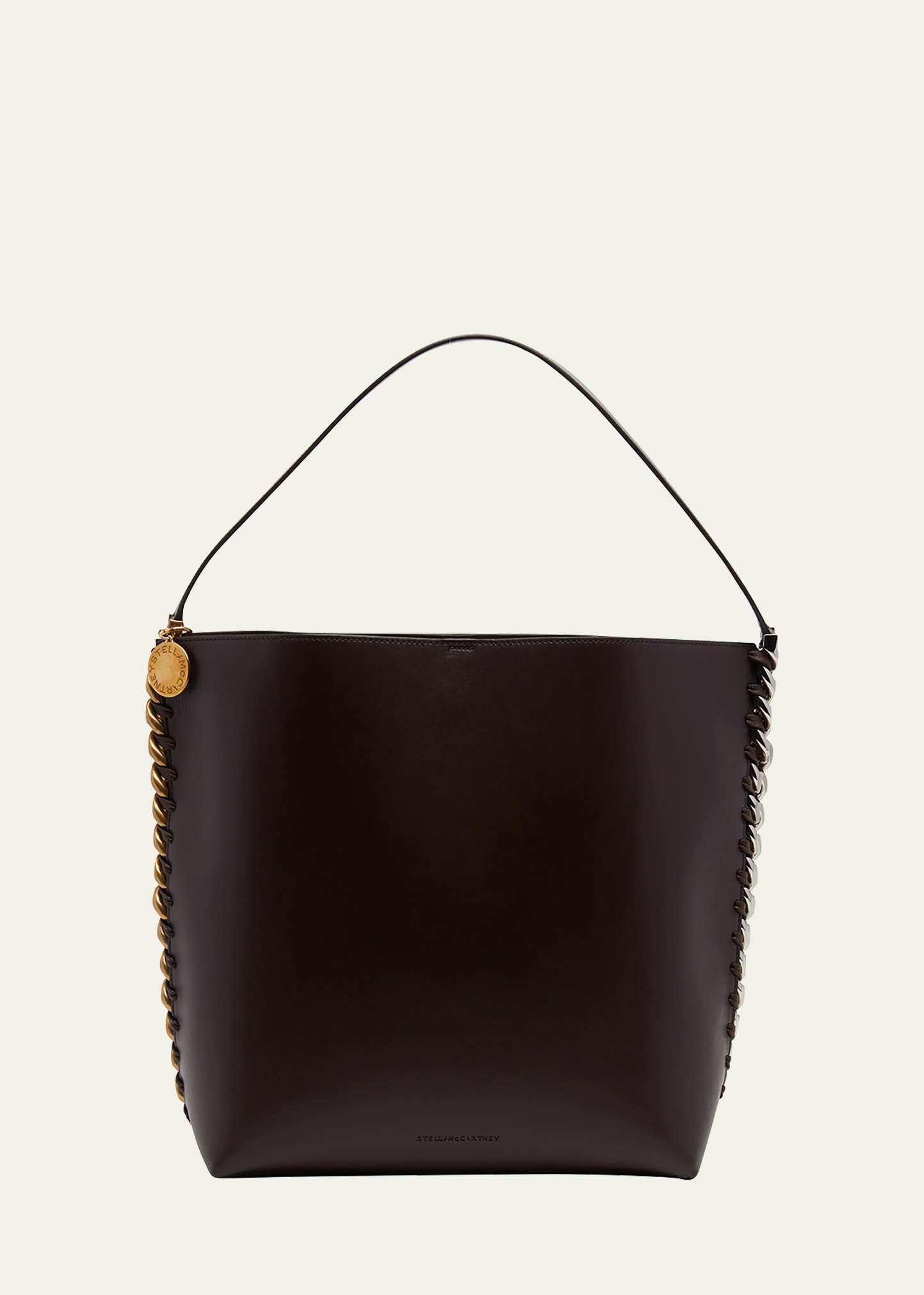 Stella Mccartney Alter Two-tone Chain Tote Bag In 2012 Chocolate Br