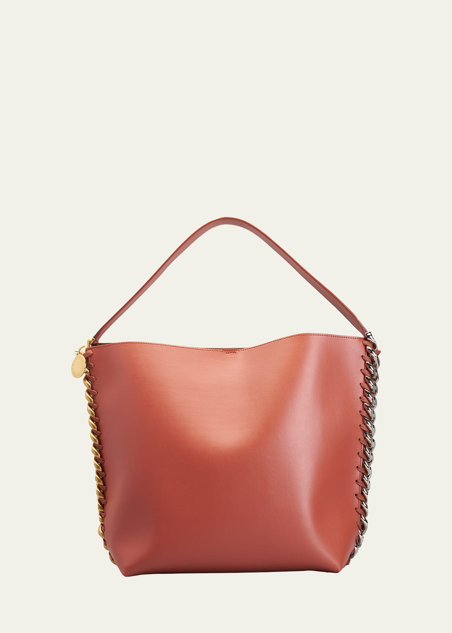 Stella Mccartney Alter Two-tone Chain Tote Bag In Brick