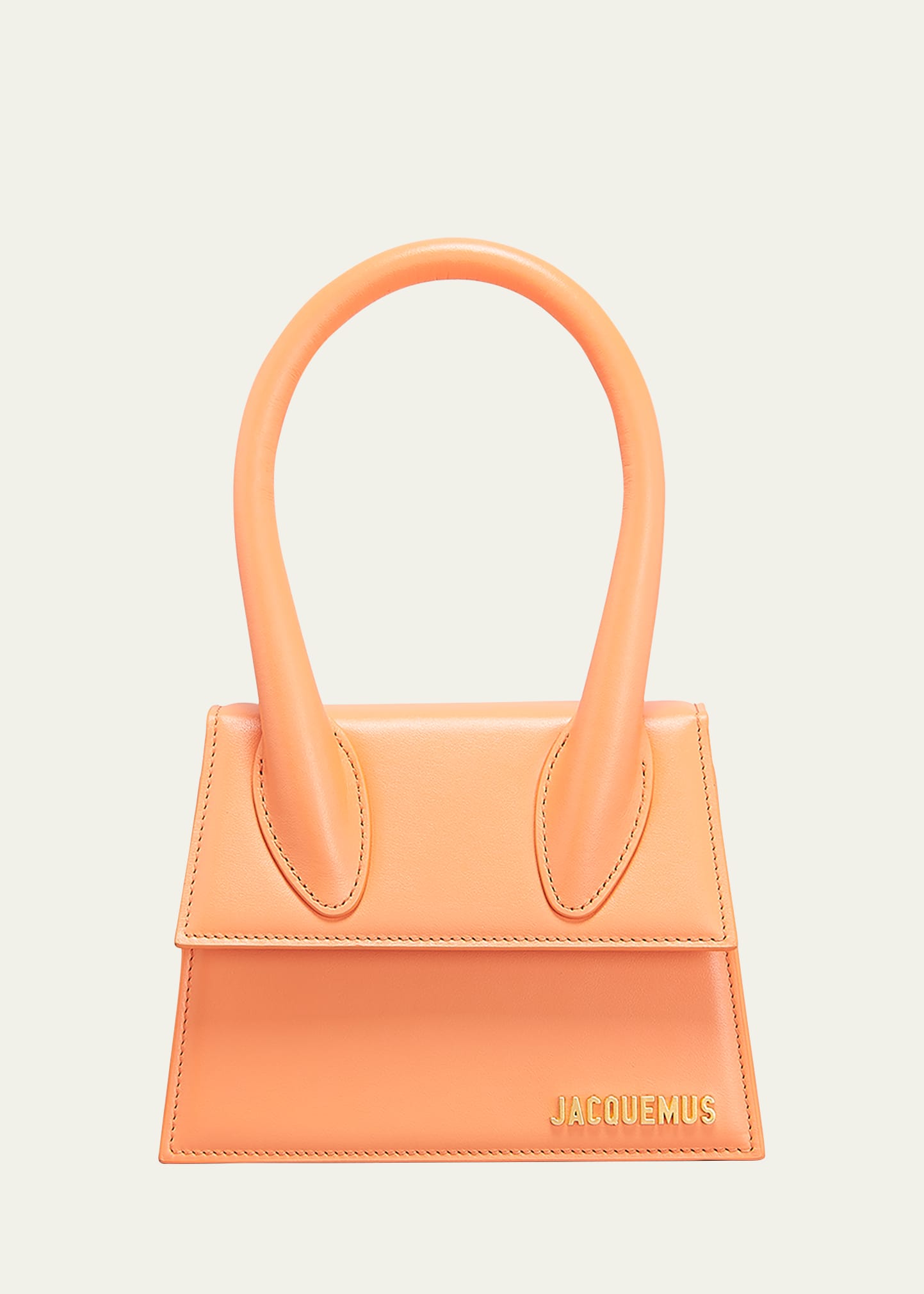 Jacquemus Le Chiquito Moyen Top-handle Bag In Orange