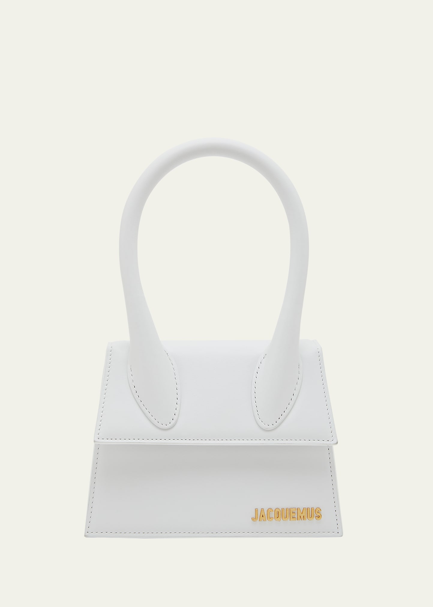 Jacquemus Le Chiquito Leather Tote Bag In White