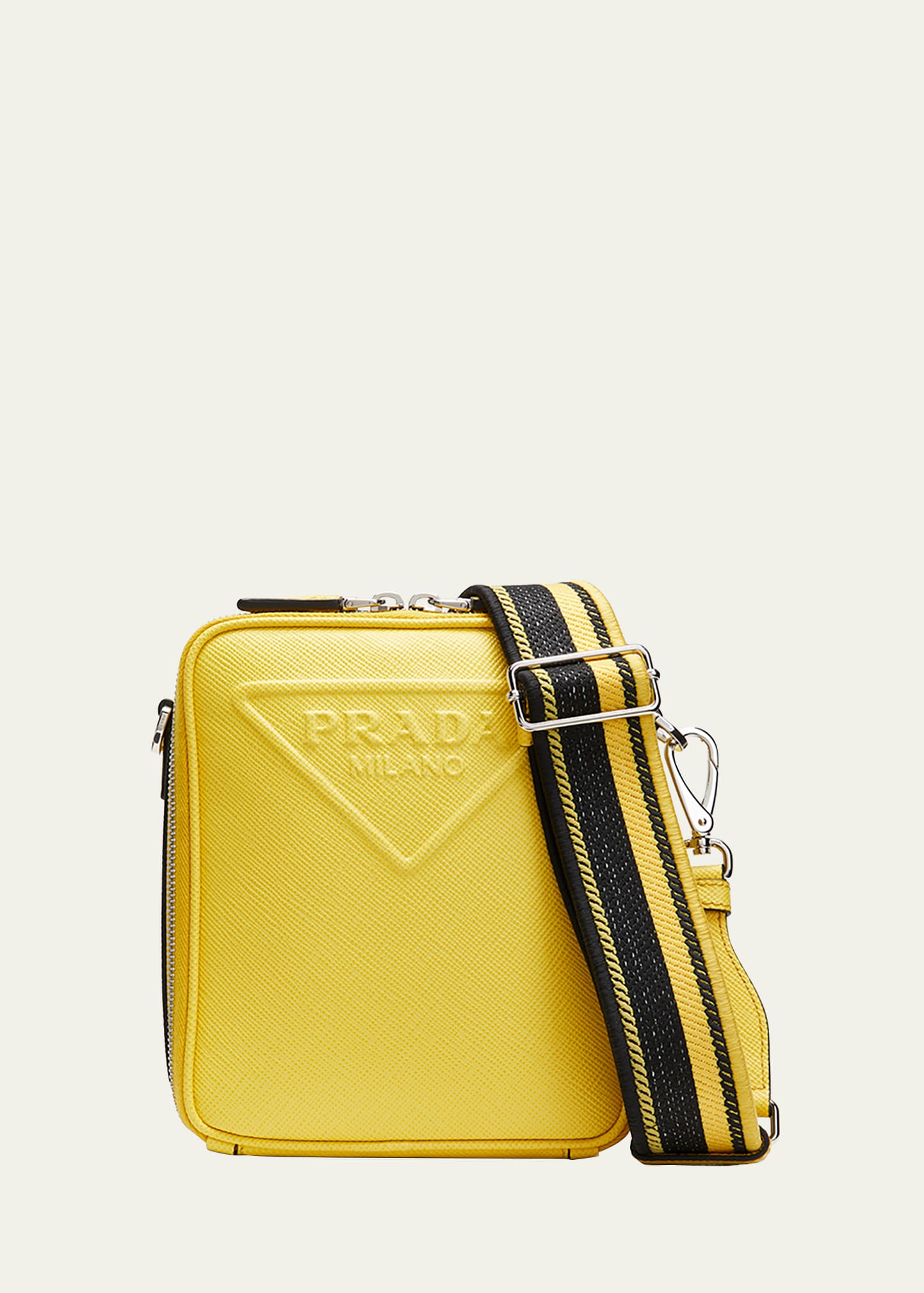 Prada Men's Saffiano Leather Shoulder Crossbody Bag In F0377 Sole