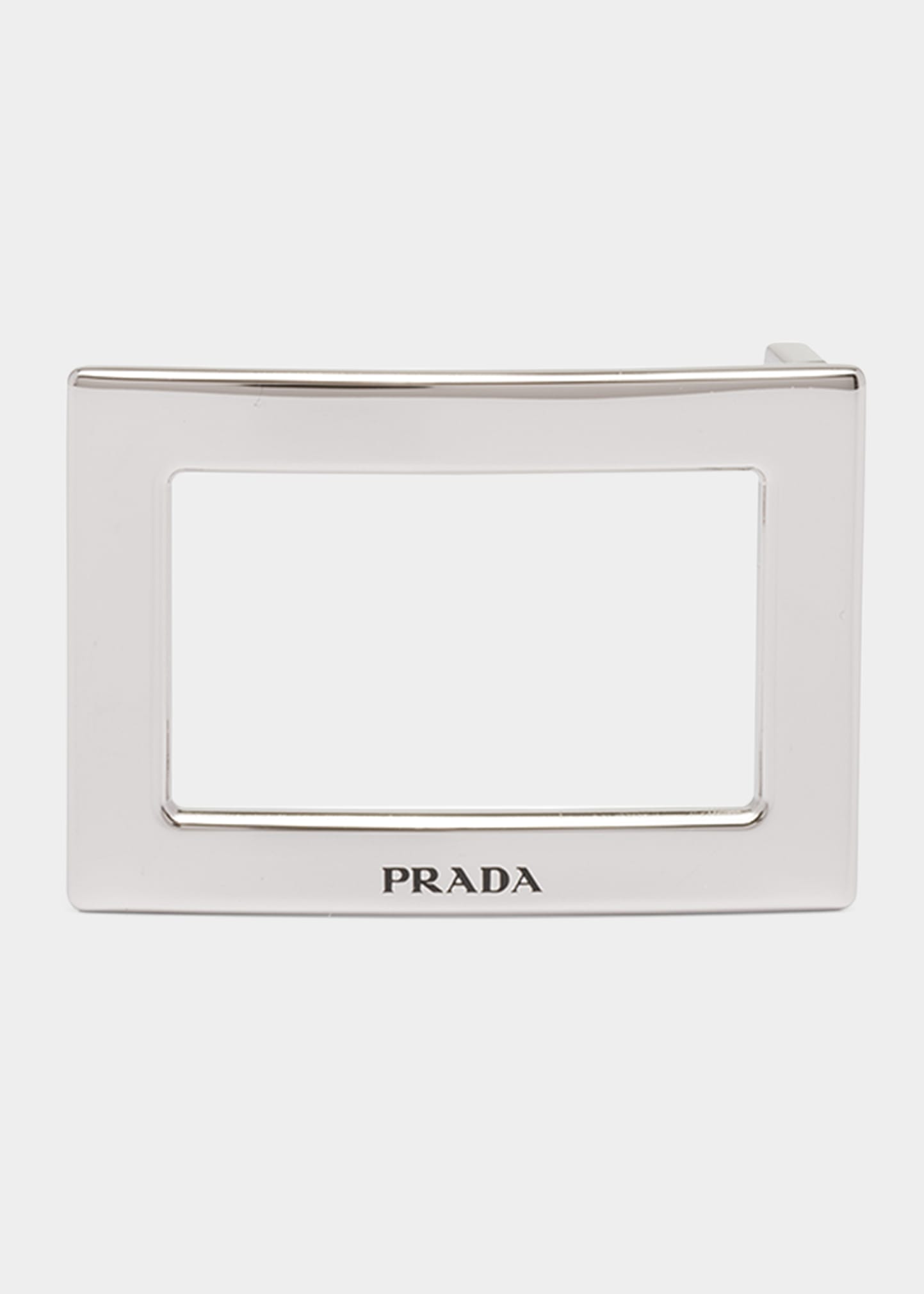 Prada Logo-engraved Belt Buckle In F0c4f Acciaio Luc