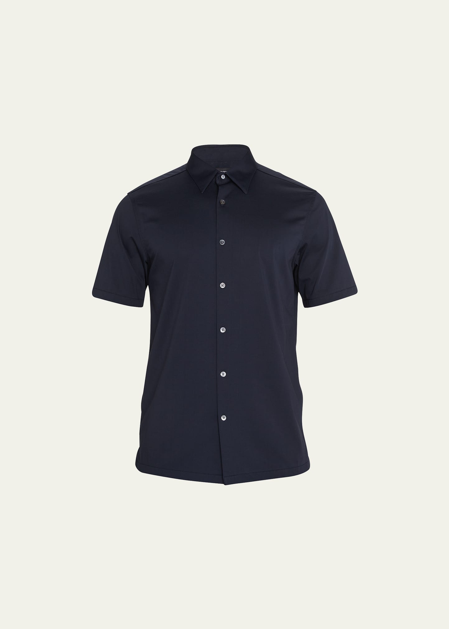 Theory Irving Regular Fit Short Sleeve Shirt In Eclipse