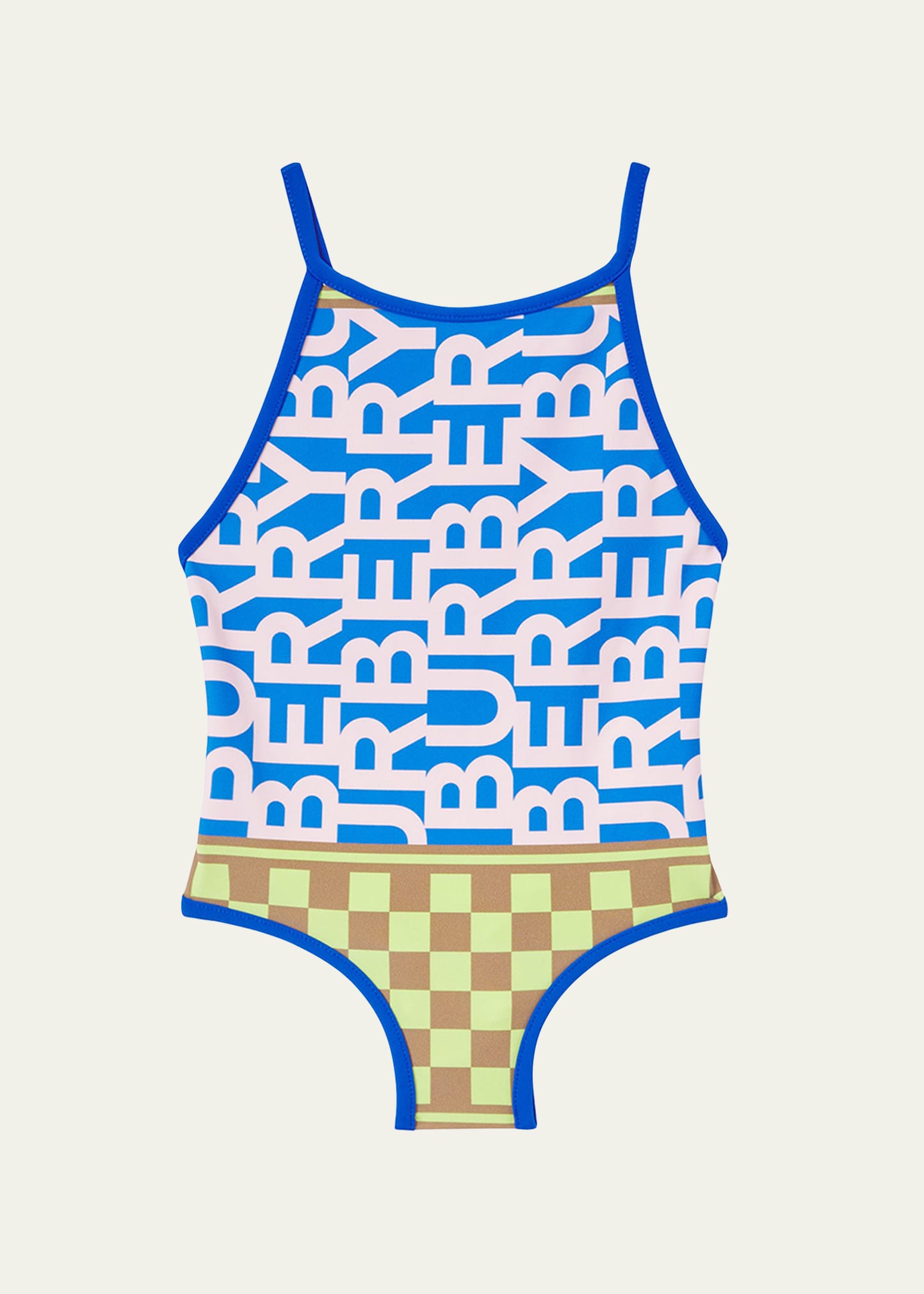 Burberry Kids' Girl's Sandie Logo One-piece Swimsuit