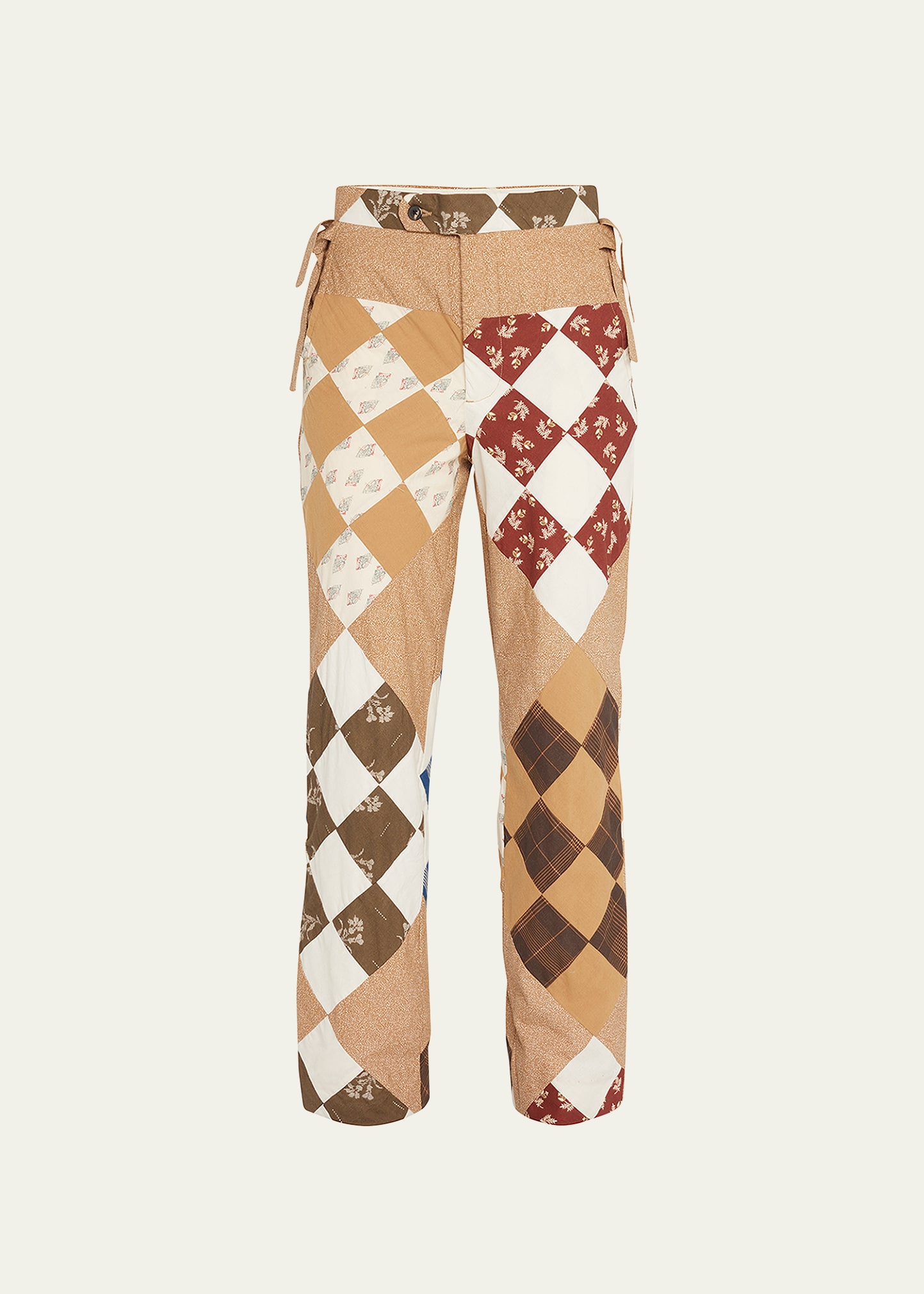 Bode Pony Calico Quilt Trousers