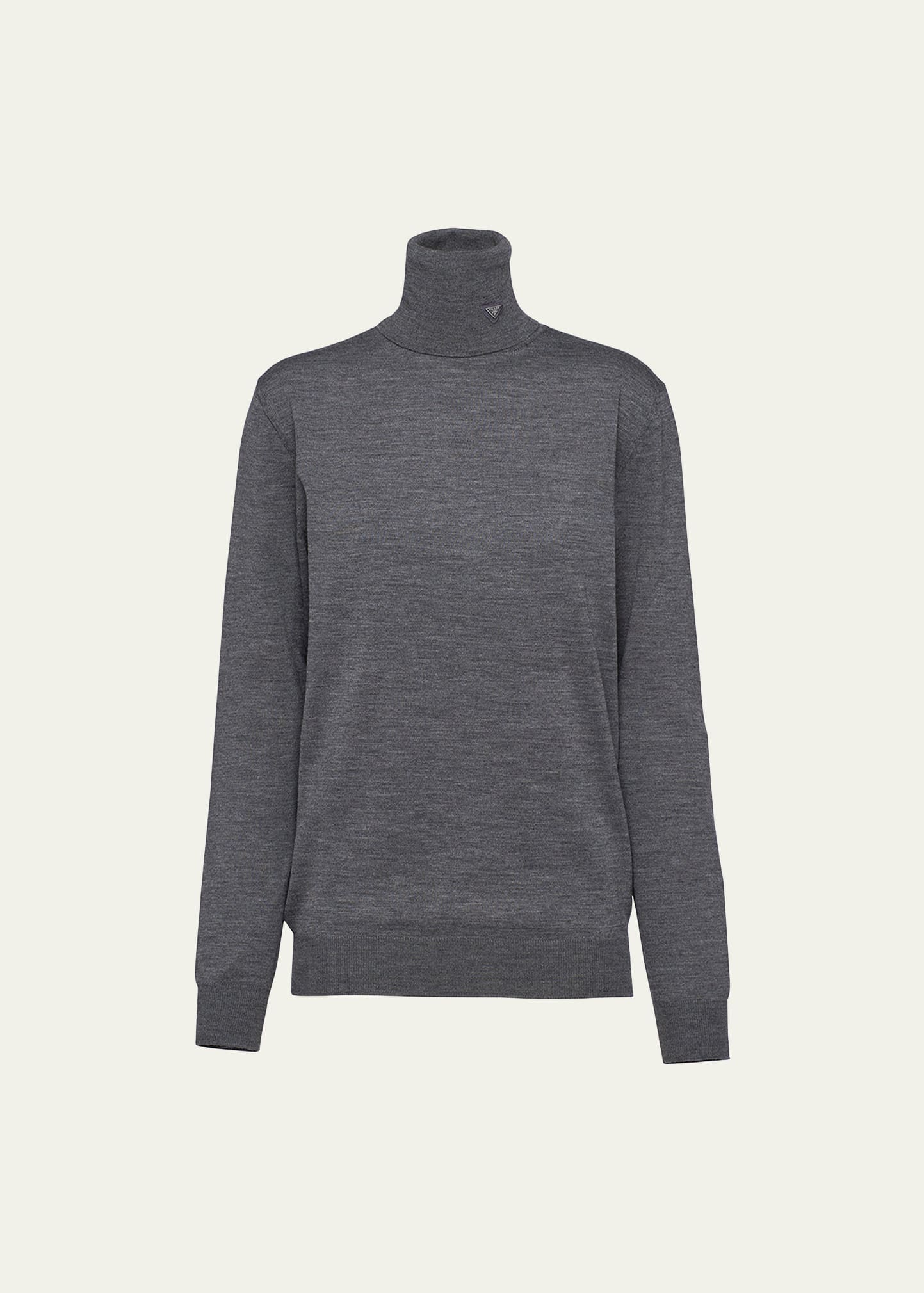 Prada Superfine Wool Turtleneck Sweater In F0480 Ardesia