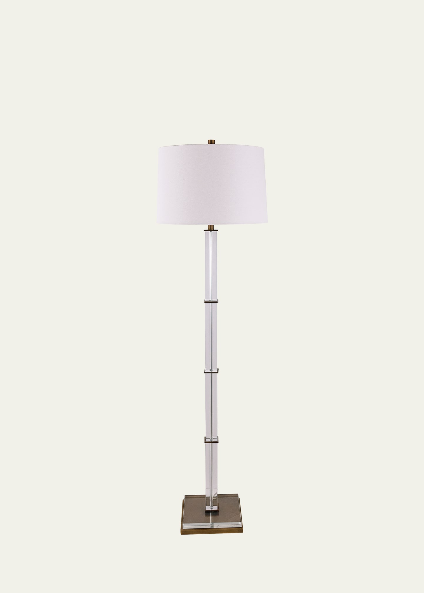 Port 68 Blake Brass Crystal Floor Lamp In Brass/crystal