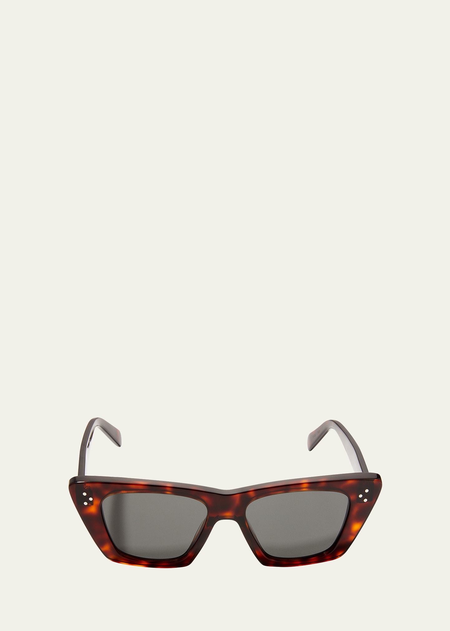 Celine Acetate Cat-eye Sunglasses In Havana / Smoke