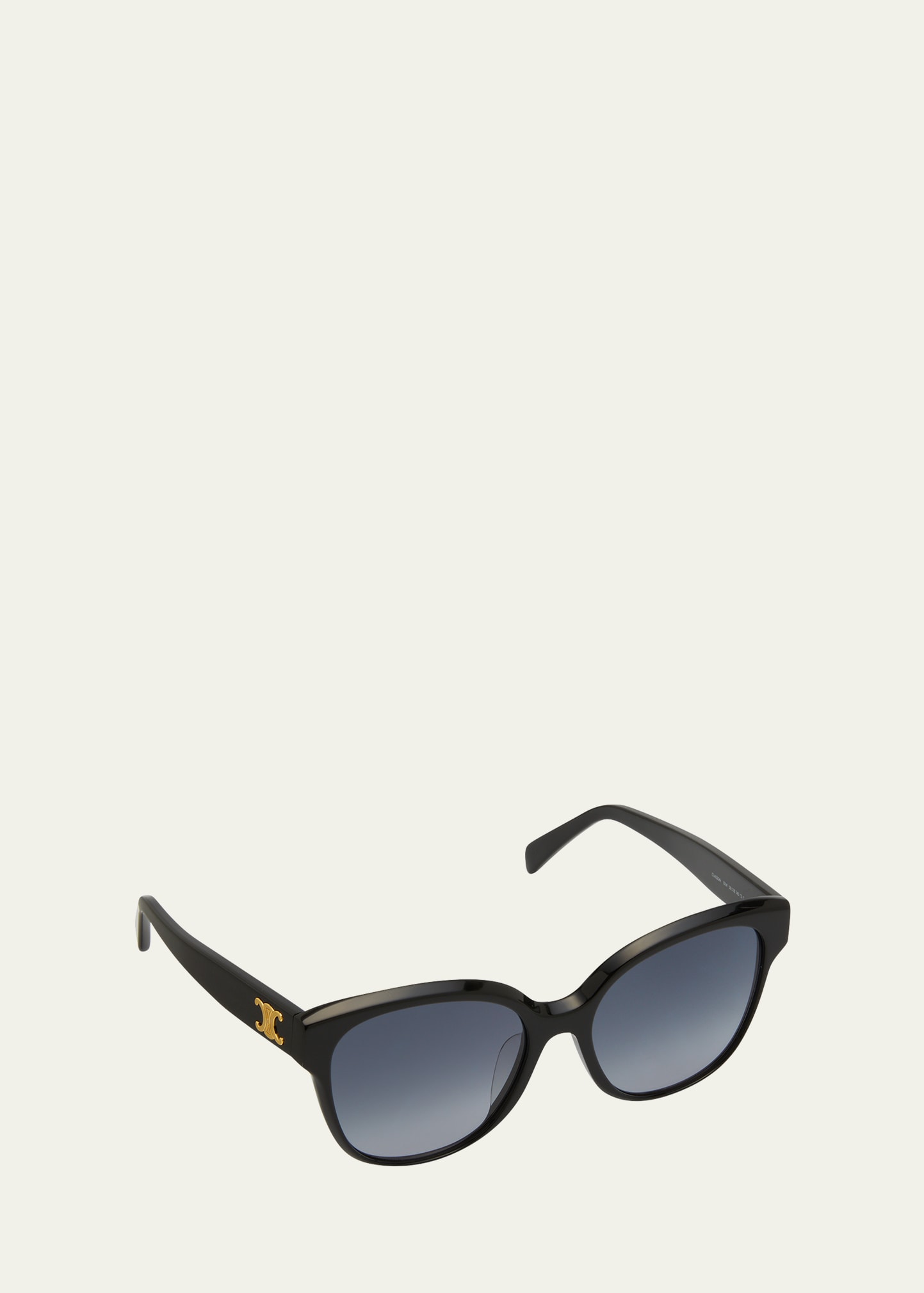 Celine Gradient Triomphe Acetate Cat-eye Sunglasses In Sblk/blug