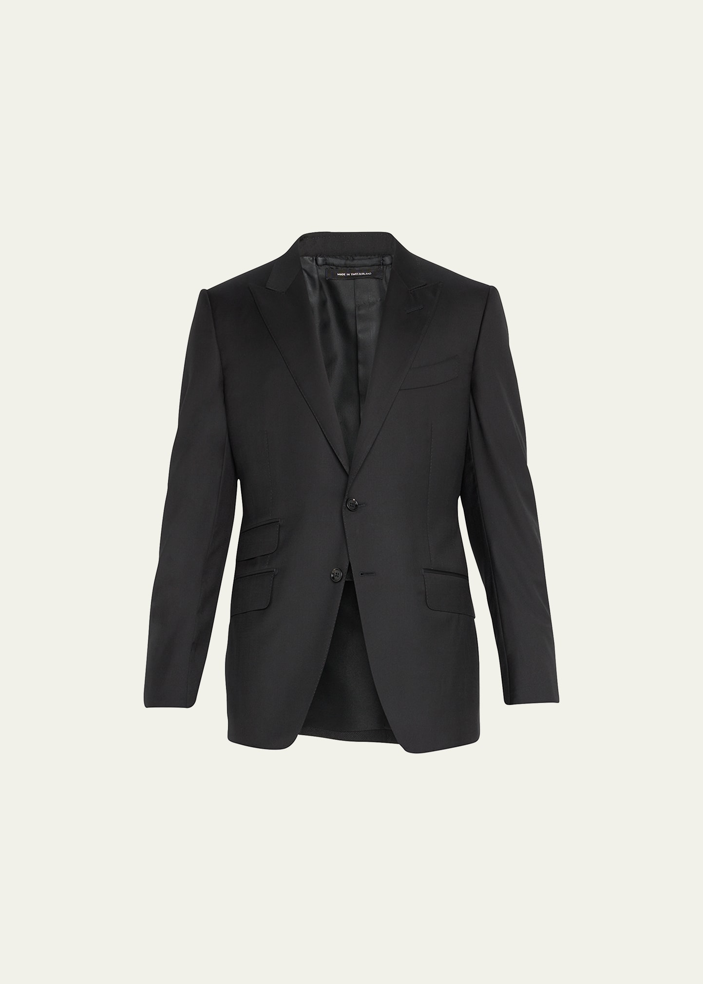 Shop Tom Ford Men's Solid Master Twill Two-piece Suit In Black Solid