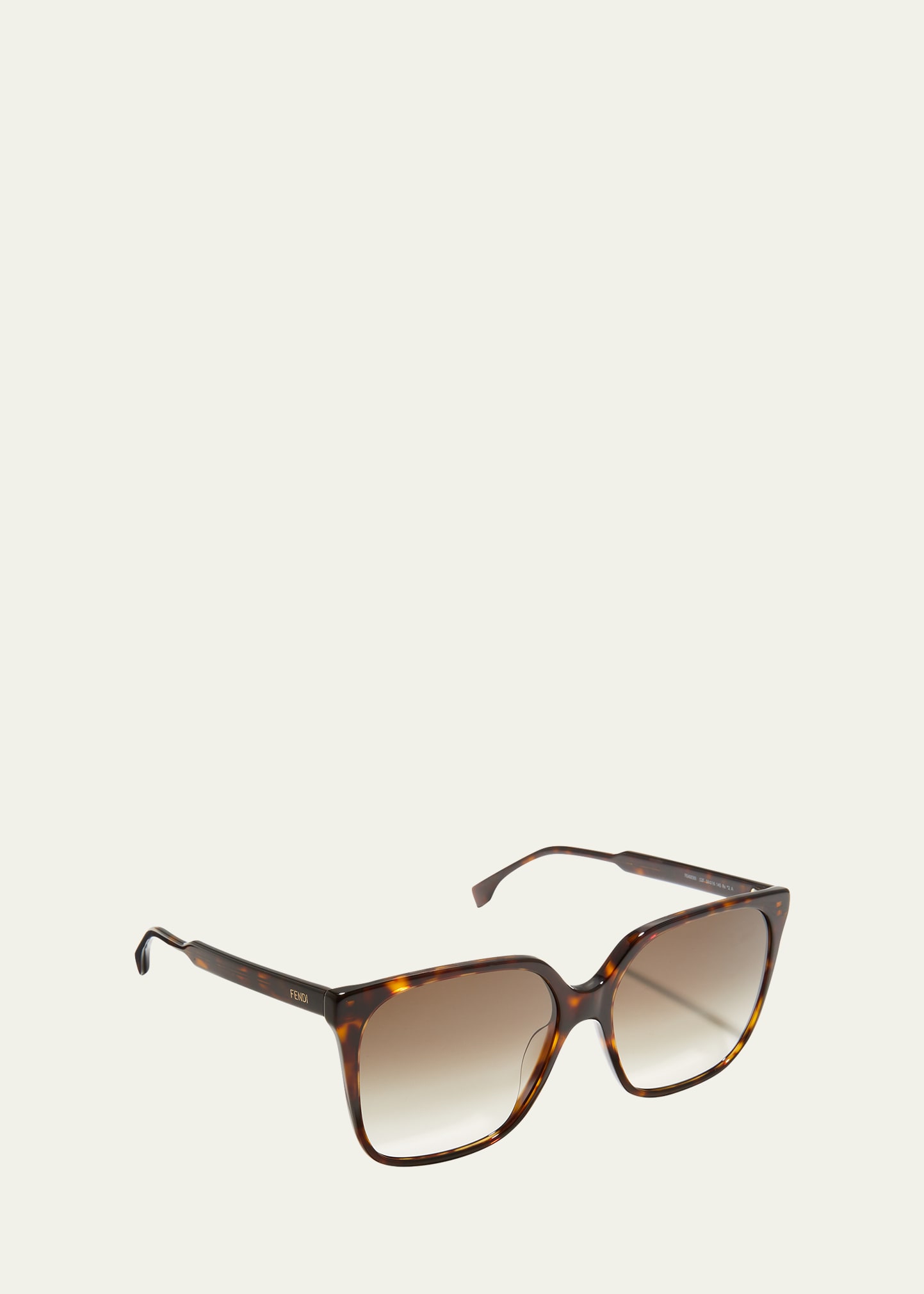 Fendi Square Acetate Sunglasses In Dark Havana / Gr