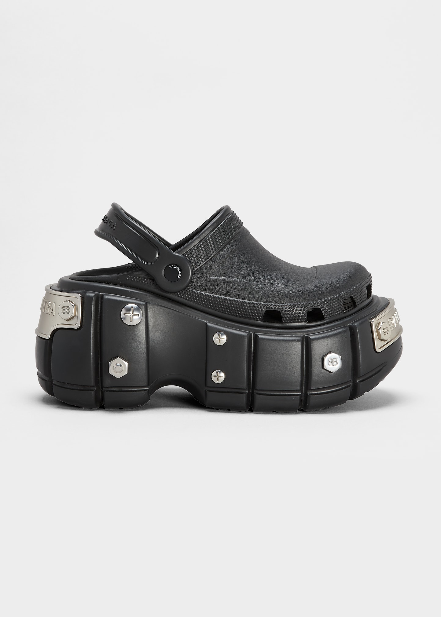 BALENCIAGA X CROCS MEN'S HARDCROCS PLATFORM CLOGS