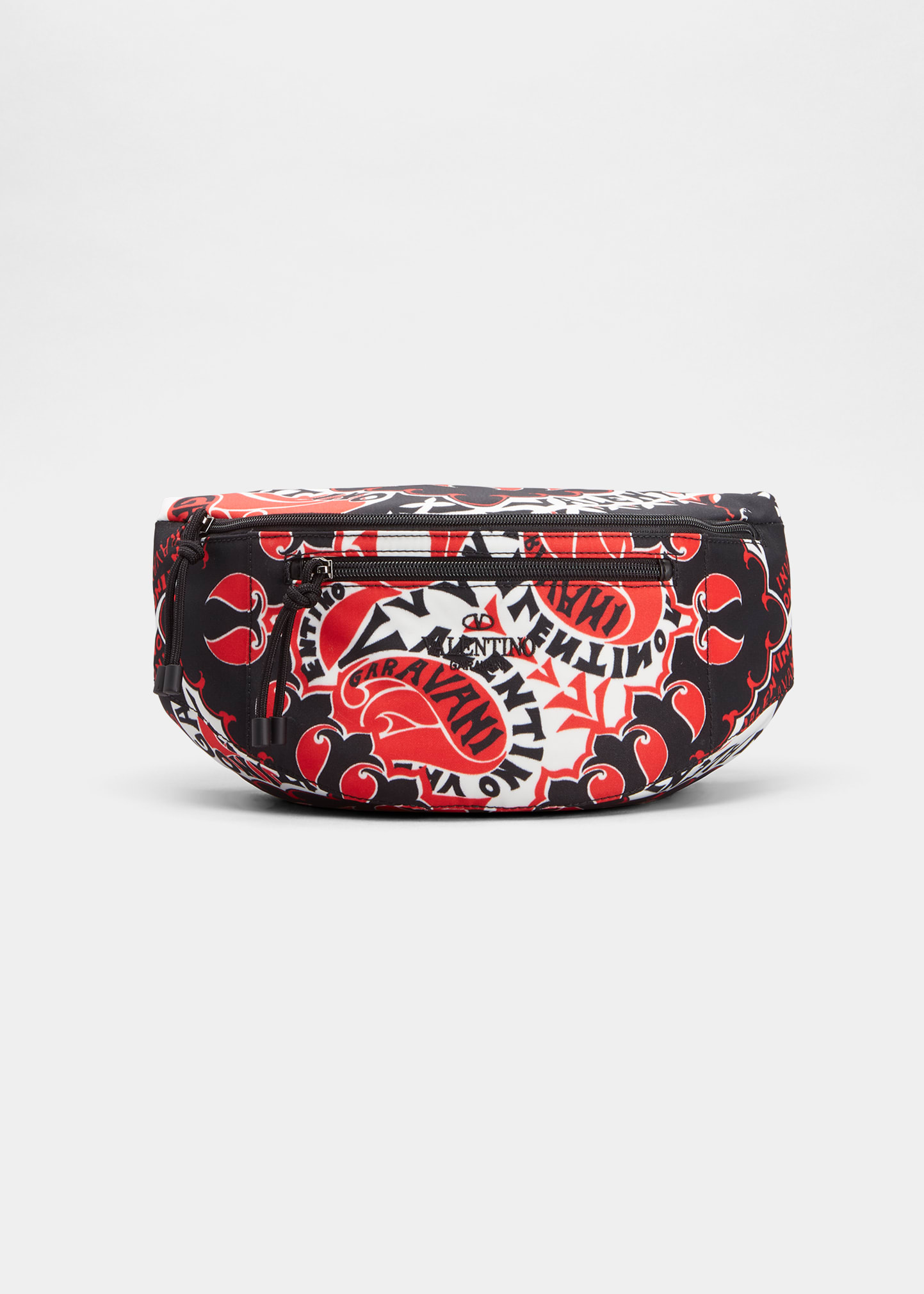 VLTN Canvas Belt Bag in Red - Valentino Garavani