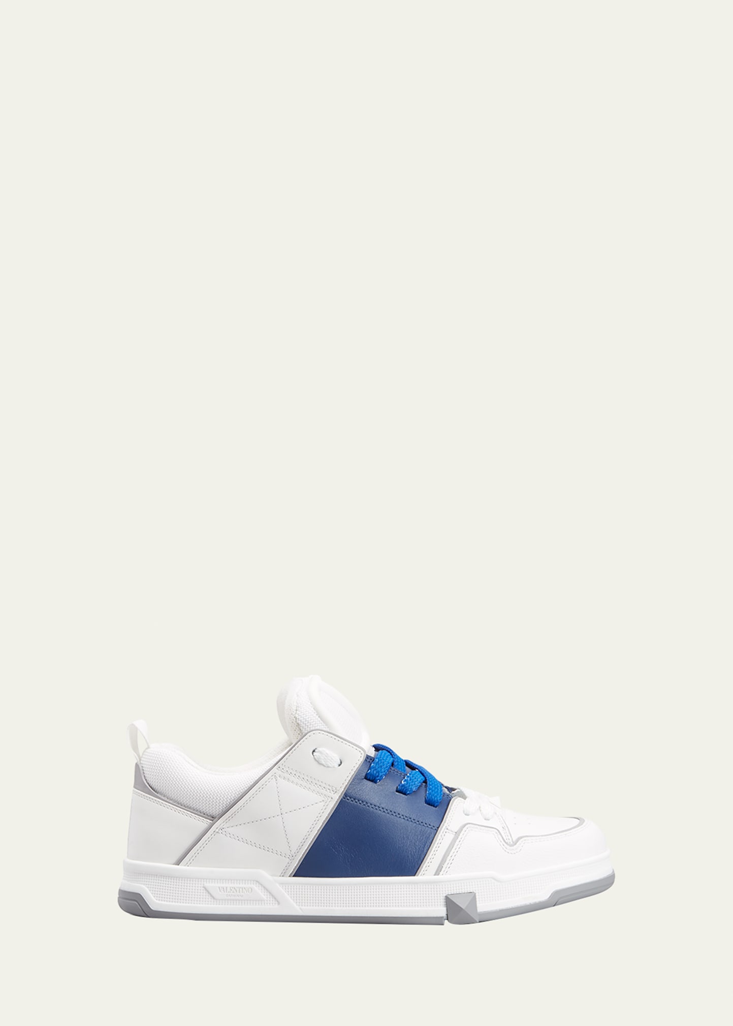 Valentino Garavani Men's Color Block Leather & Mesh Low-top Sneakers In White