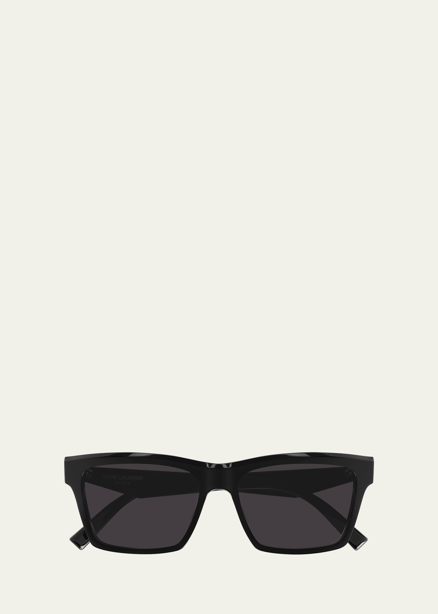 Saint Laurent Ysl Rectangle Acetate Sunglasses In Black