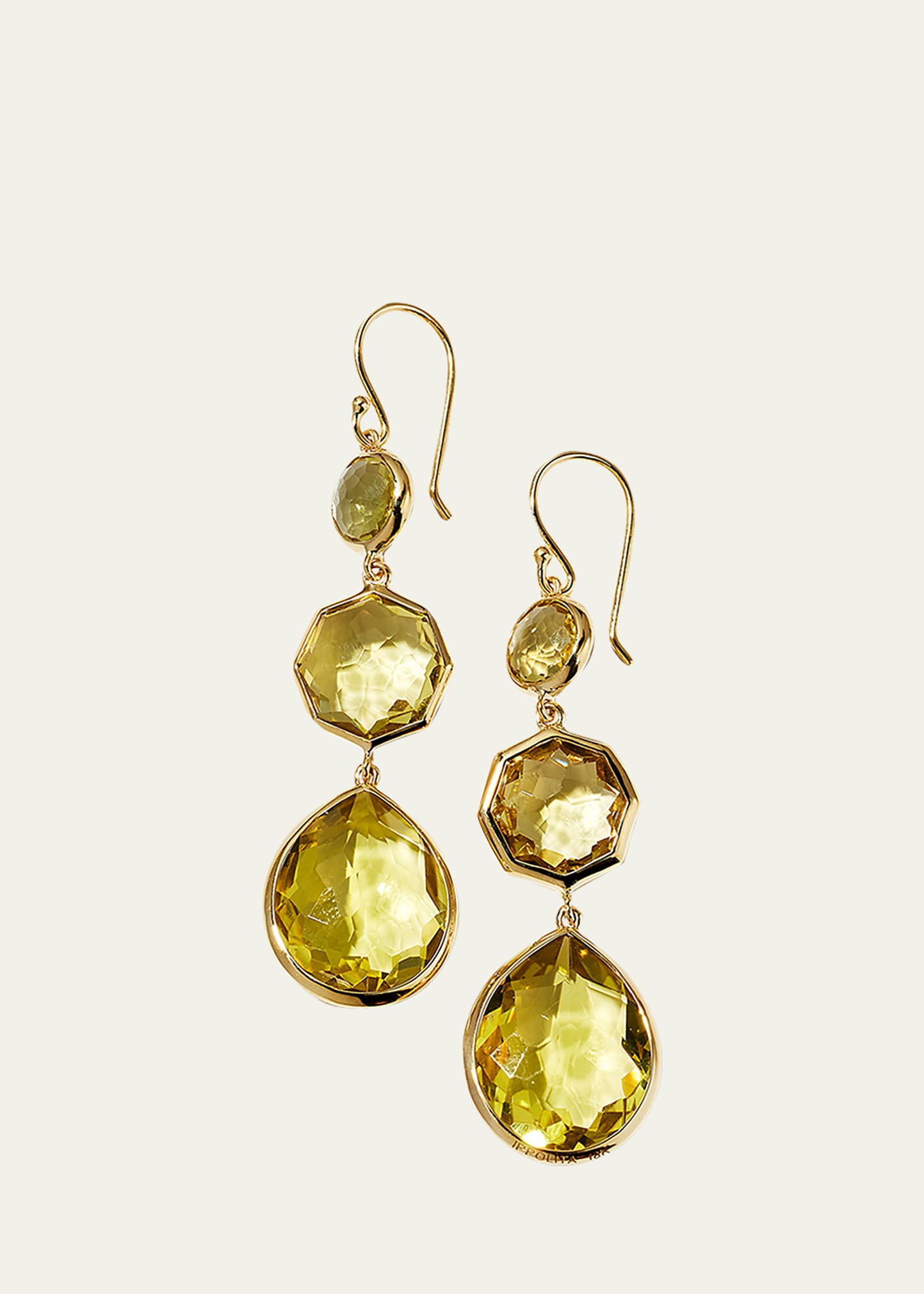 Ippolita Women's Small Crazy 8's 18k Green Gold & Citrine Drop Earrings In Orange Citrine