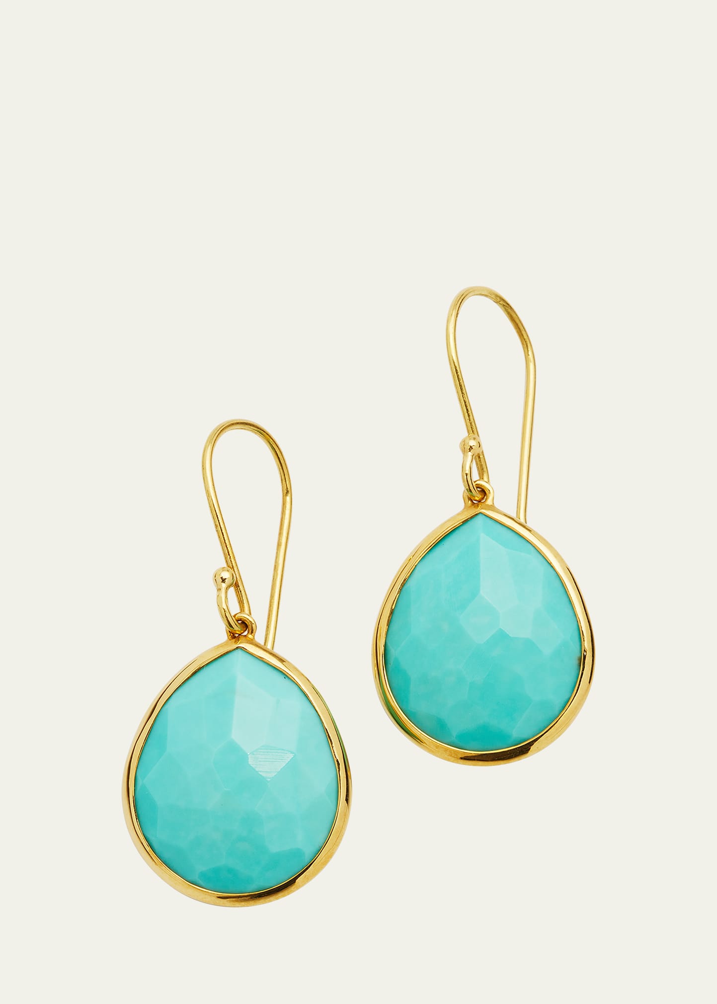 Ippolita Small Teardrop Earrings In 18k Gold In Turquoise