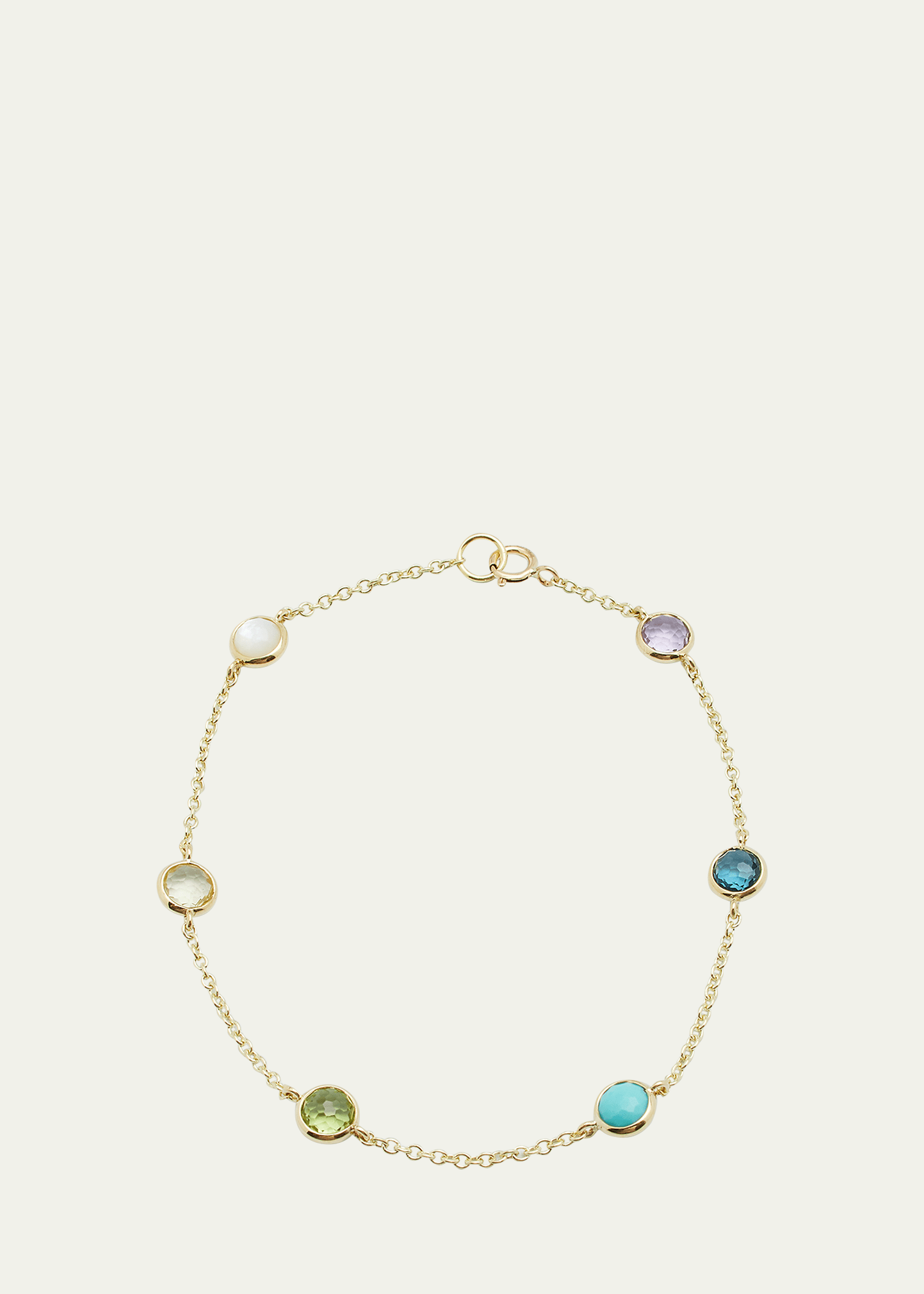 Ippolita 6-stone Station Bracelet In 18k Gold In Rainbow