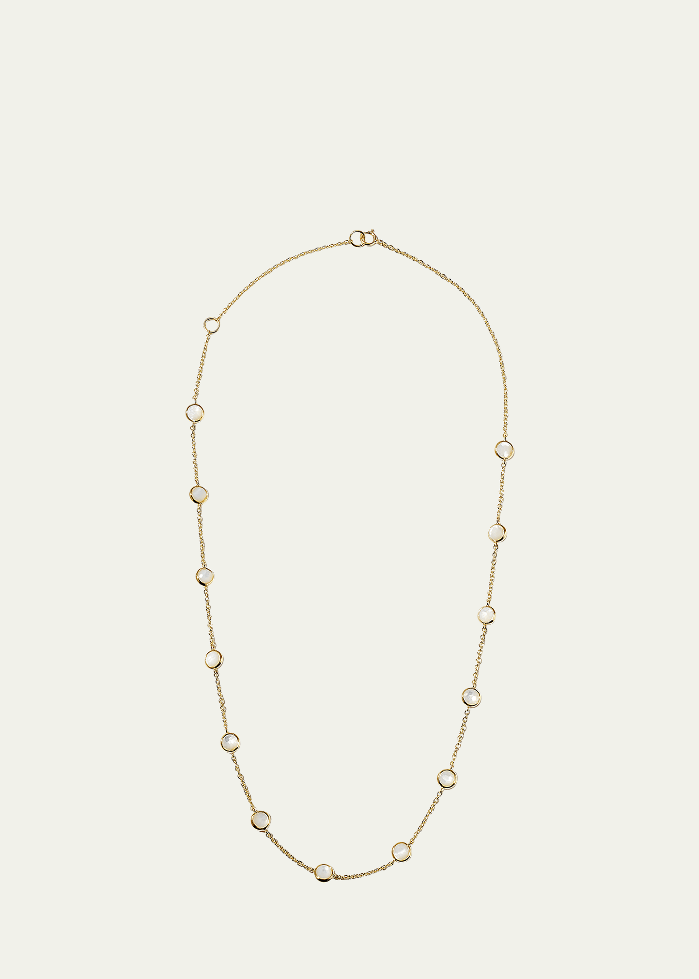 Ippolita 18kt Yellow Gold Lollipop 13-stone Station Mother-of-pearl Necklace In Mother Of Pearl