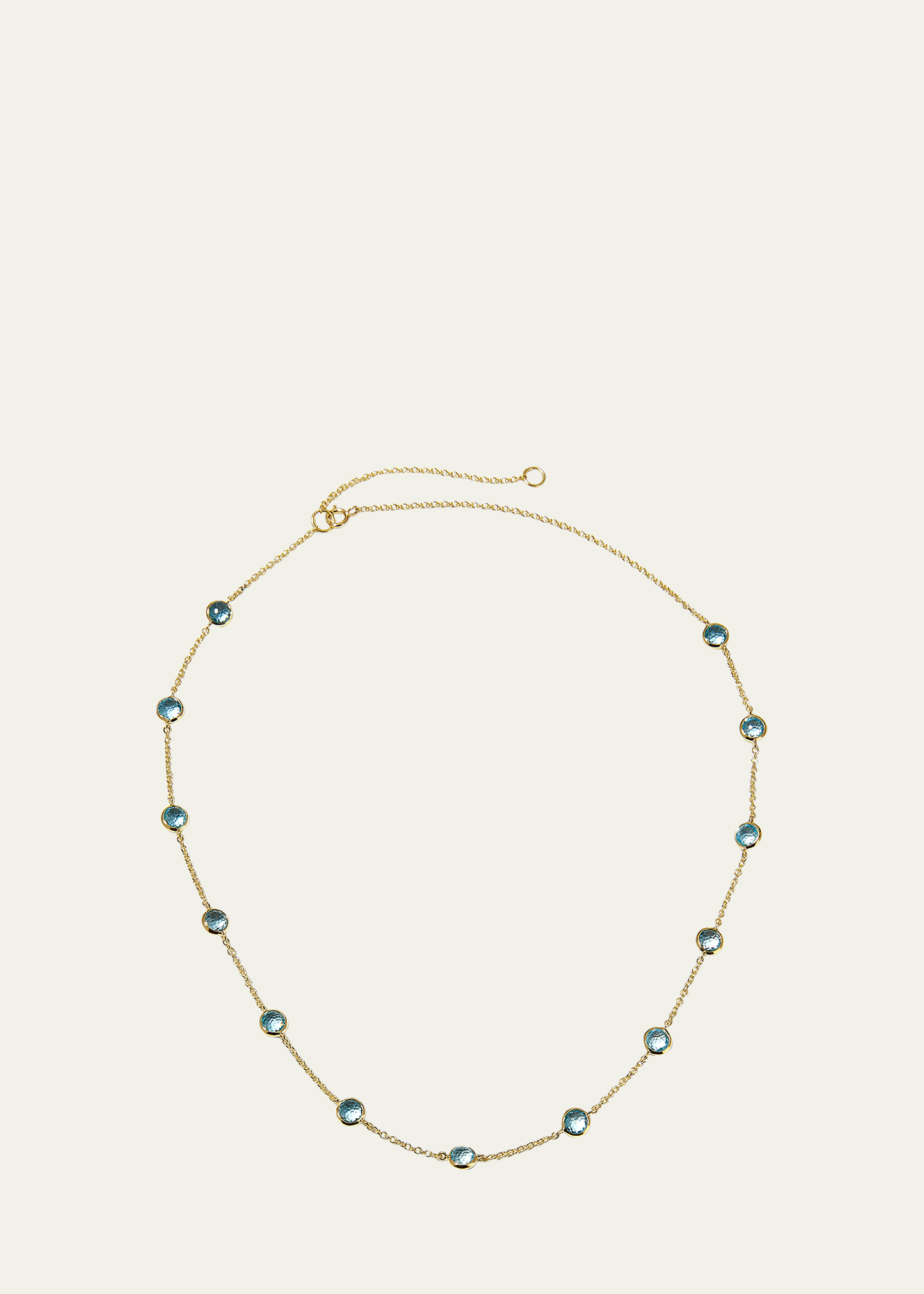 Ippolita 13-stone Station Necklace In 18k Gold In Swiss Blue Topaz