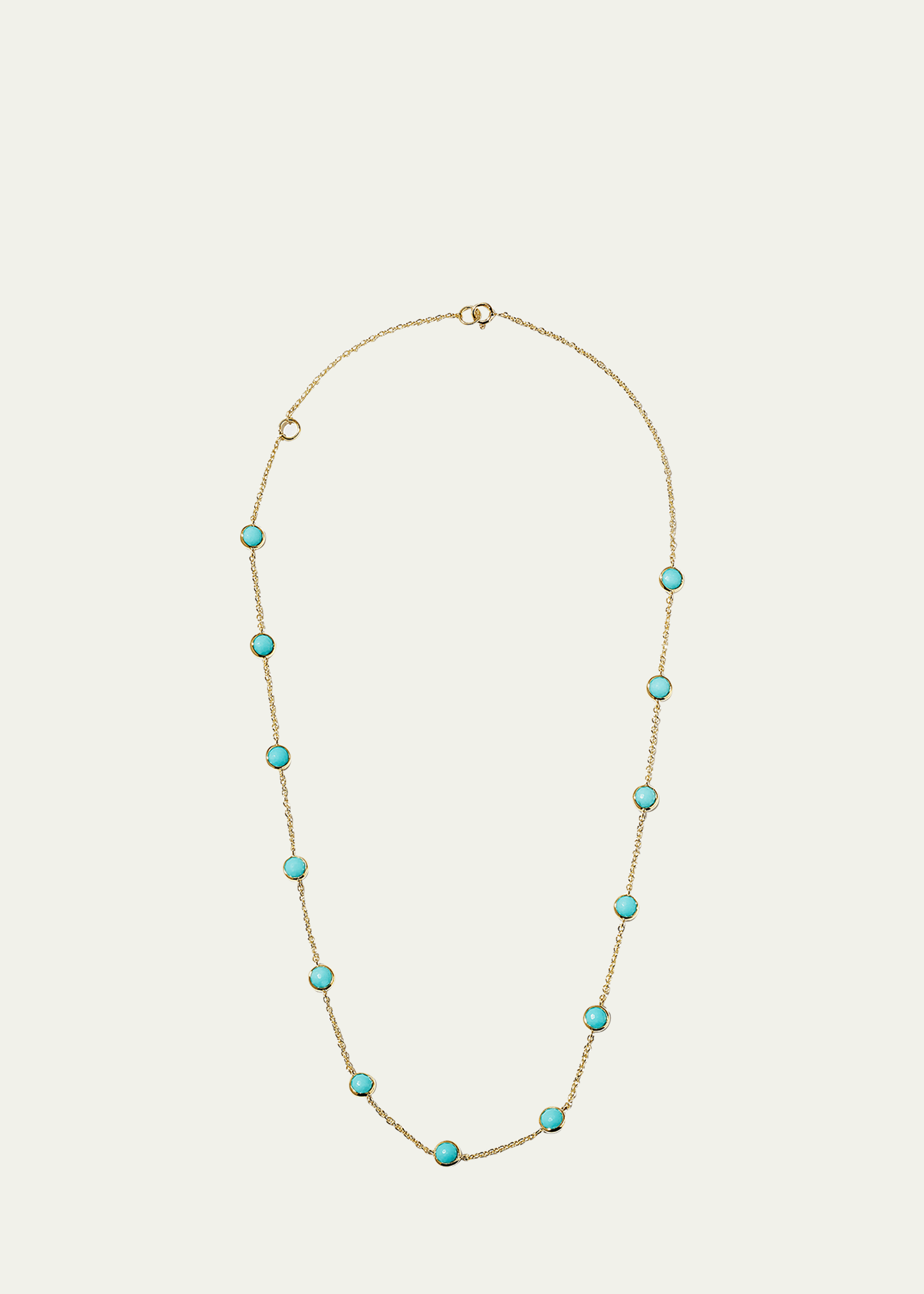 Ippolita 18k Yellow Gold Lollipop Turquoise Station Collar Necklace, 16-18 In Turquoise