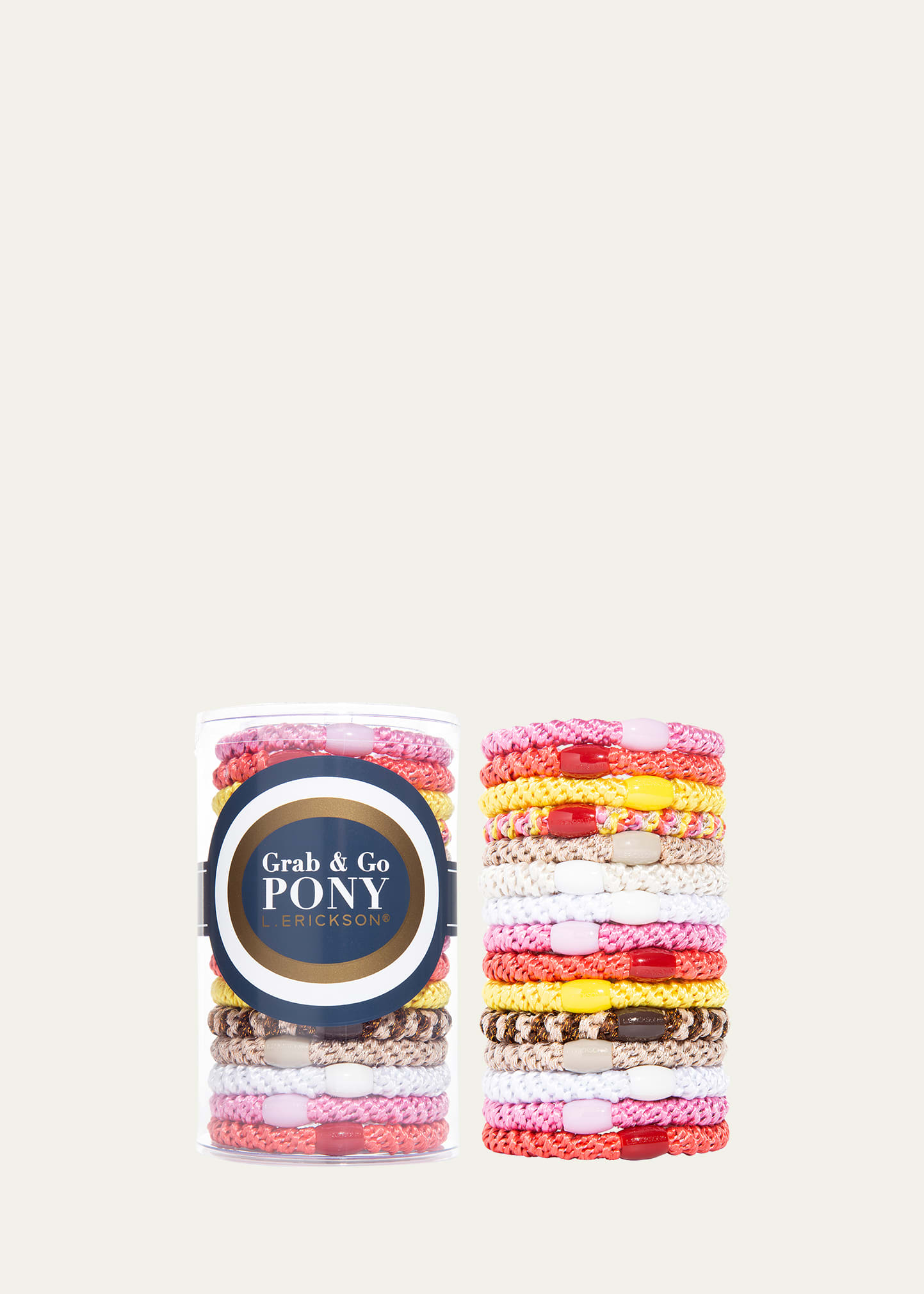 Shop L Erickson Grab & Go Pony Elastics Tube, Set Of 15 In Molokini