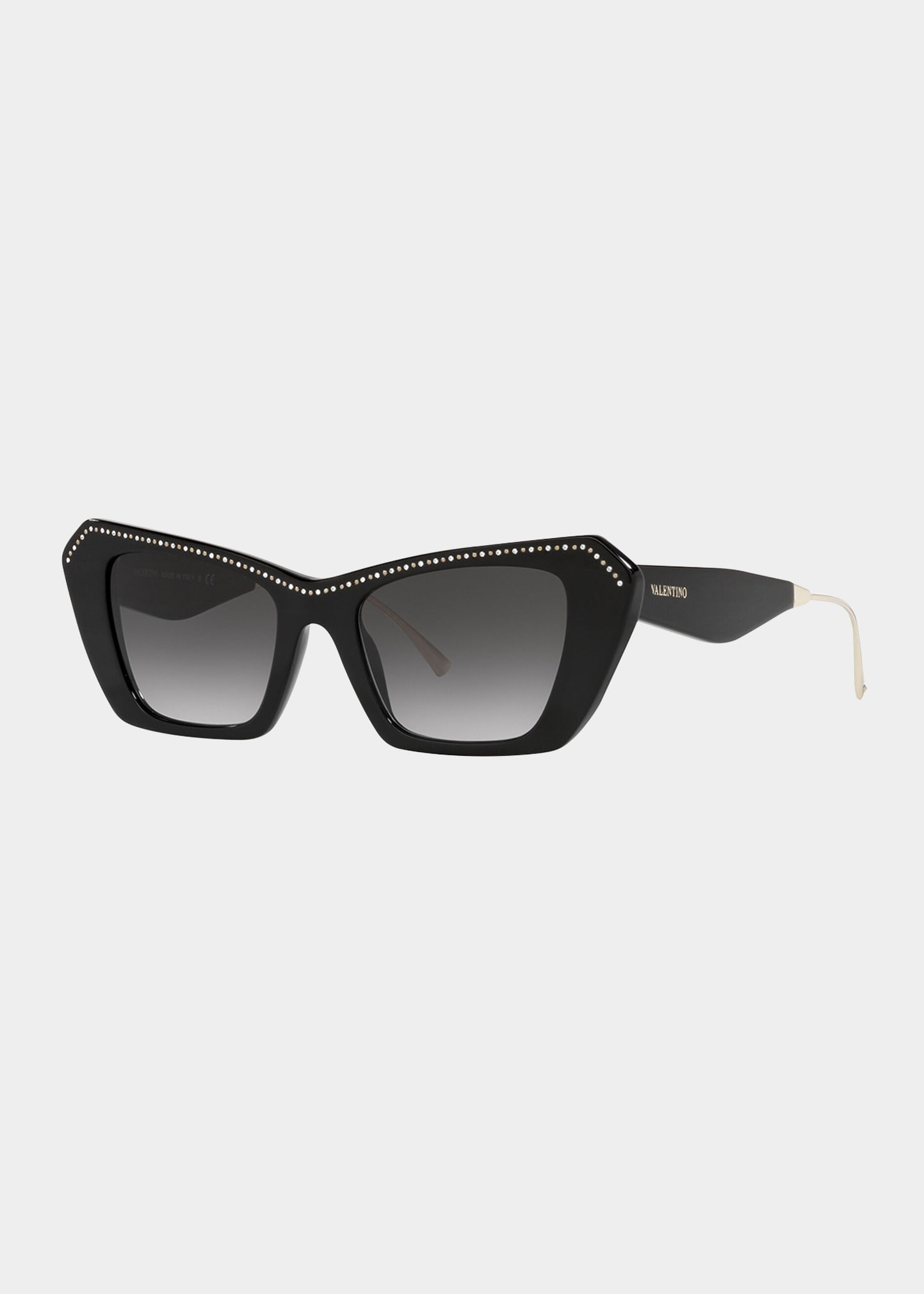 Embellished Acetate & Metal Cat-Eye Sunglasses