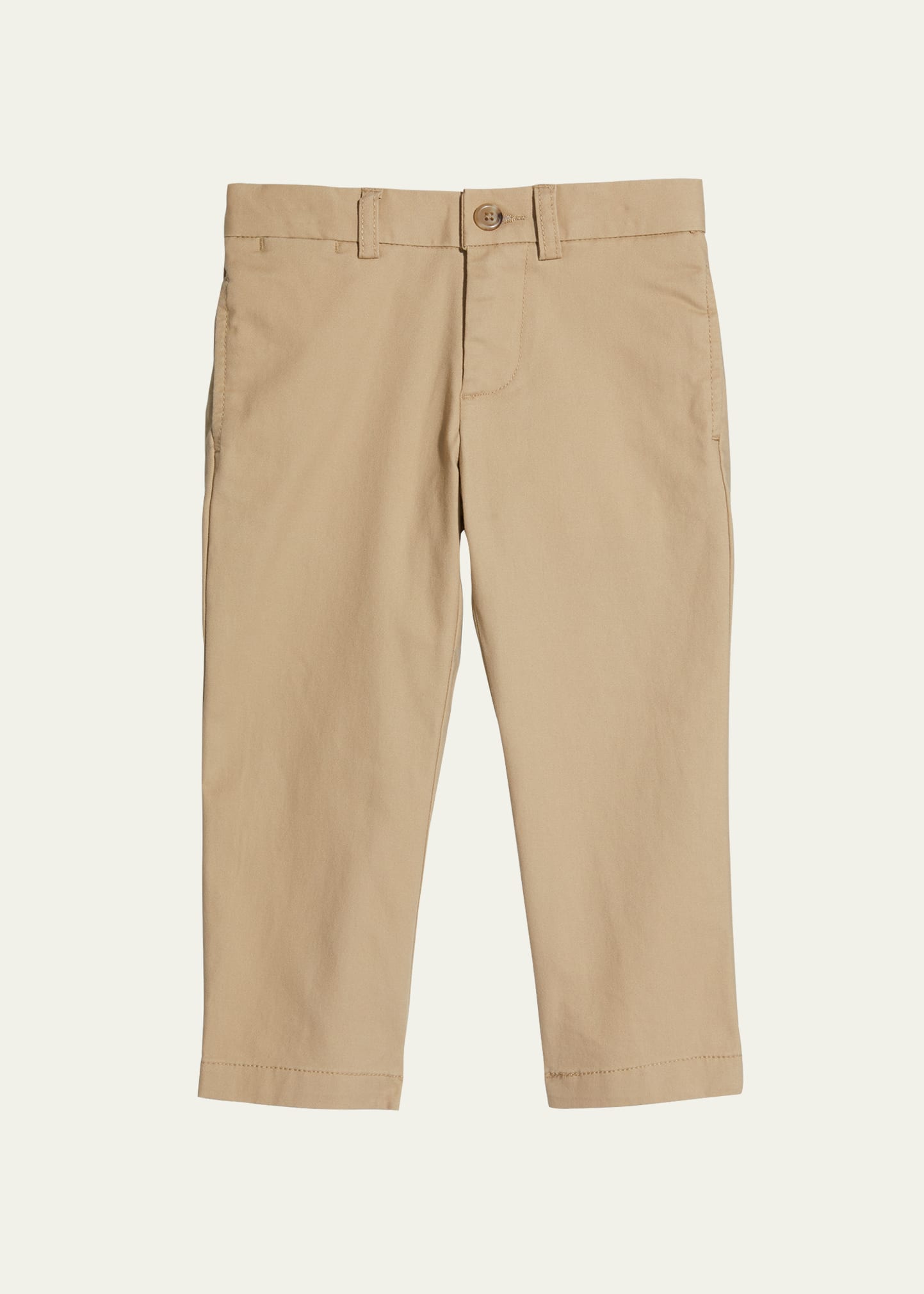 Ralph Lauren Kids' Boy's Flat Front Chino Pants In Classic Khaki