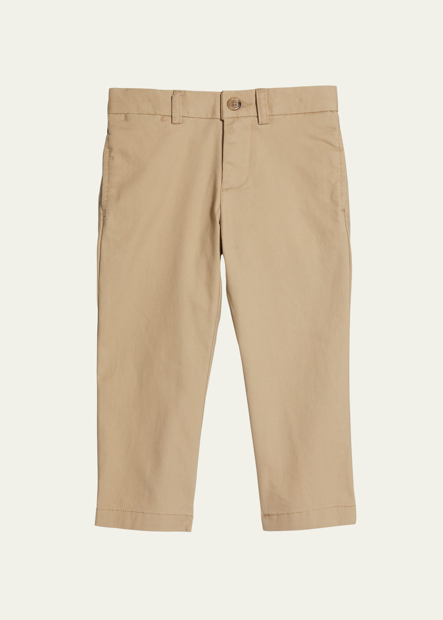 Polo Ralph Lauren Boy's Flat Front Chino Pants In Classic Khaki