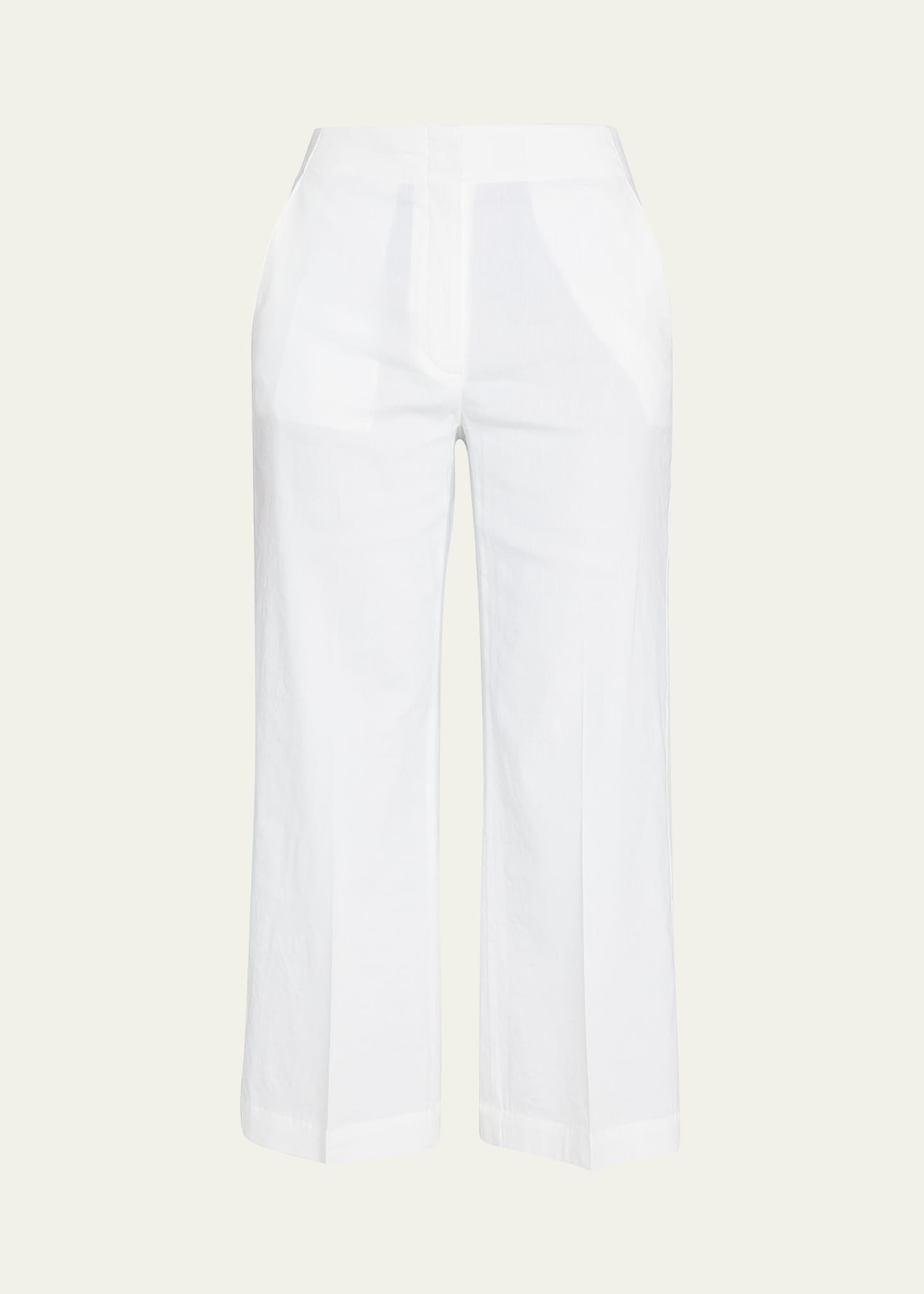 Theory Terena Cropped Wide-leg Pants In Breeze