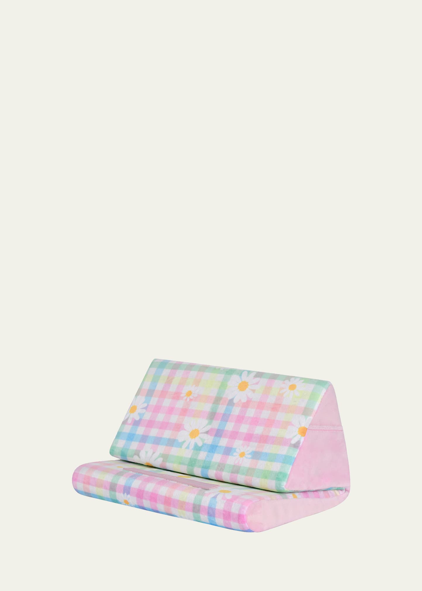 Iscream Girl's Daisy Gingham Tablet Pillow In Pink
