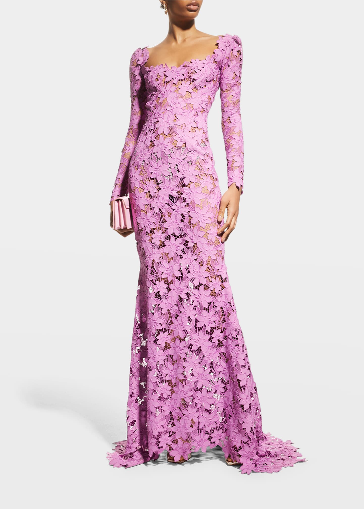 chinese dress ladies Oscar de la Renta Floral Guipure Lace Dress – Runway Catalog main image 0
