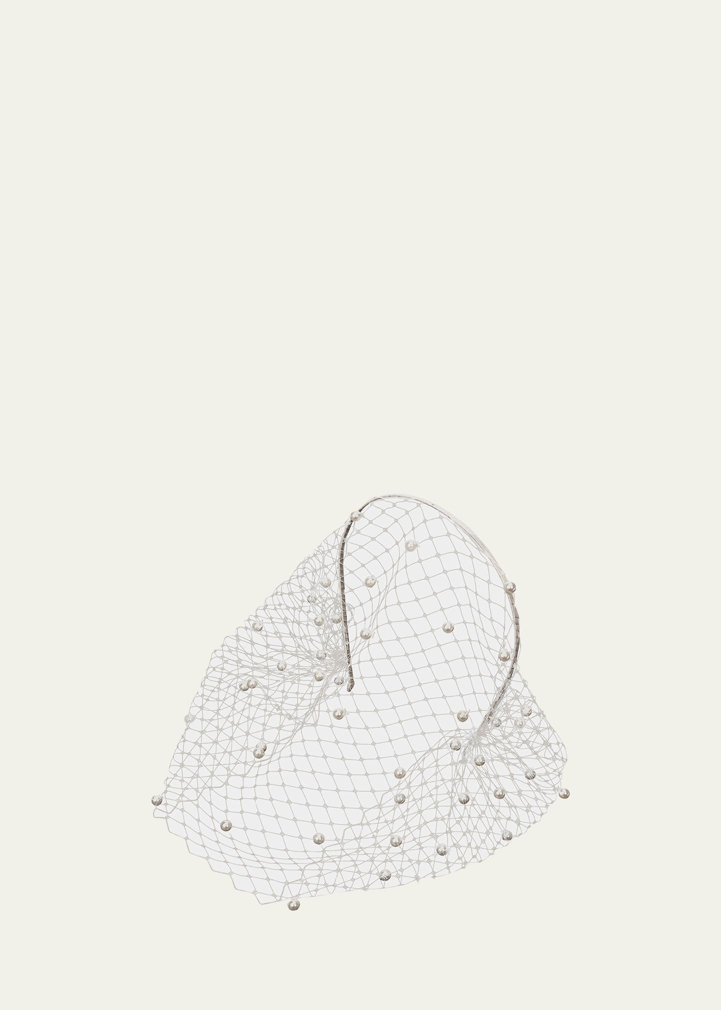 Voilette Skinny Headband w/ Pearly Veil