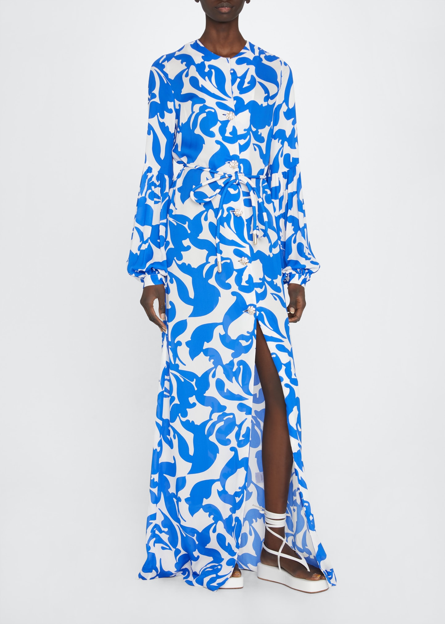 Rebecca Vallance Cefalu Button-down Maxi Robe In Print | ModeSens