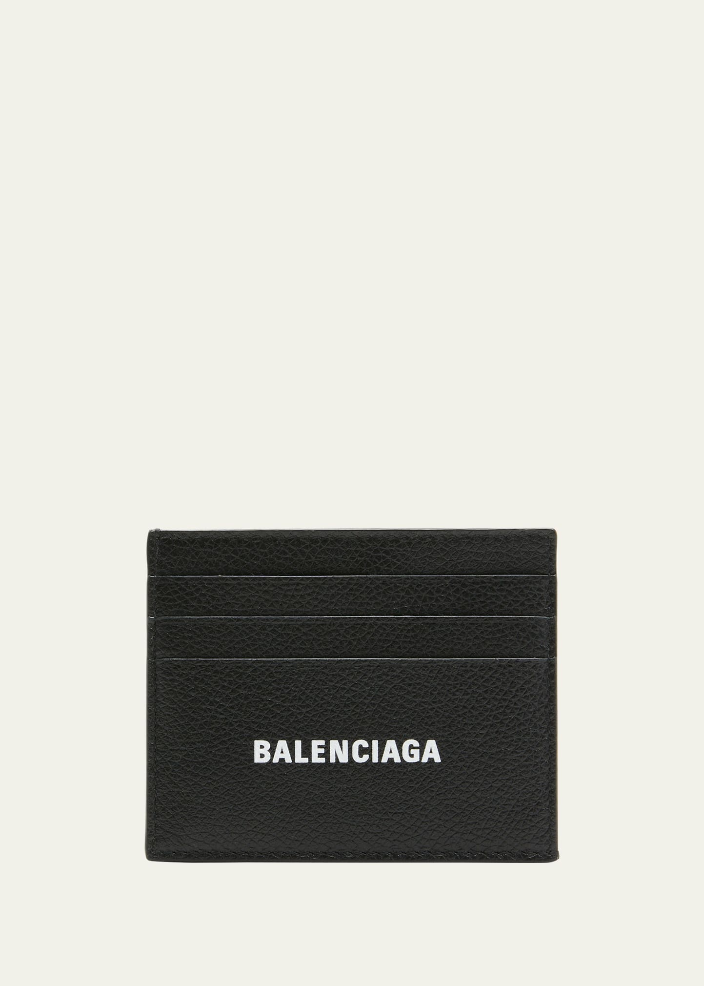 BALENCIAGA MEN'S LEATHER CASH-CARD HOLDER
