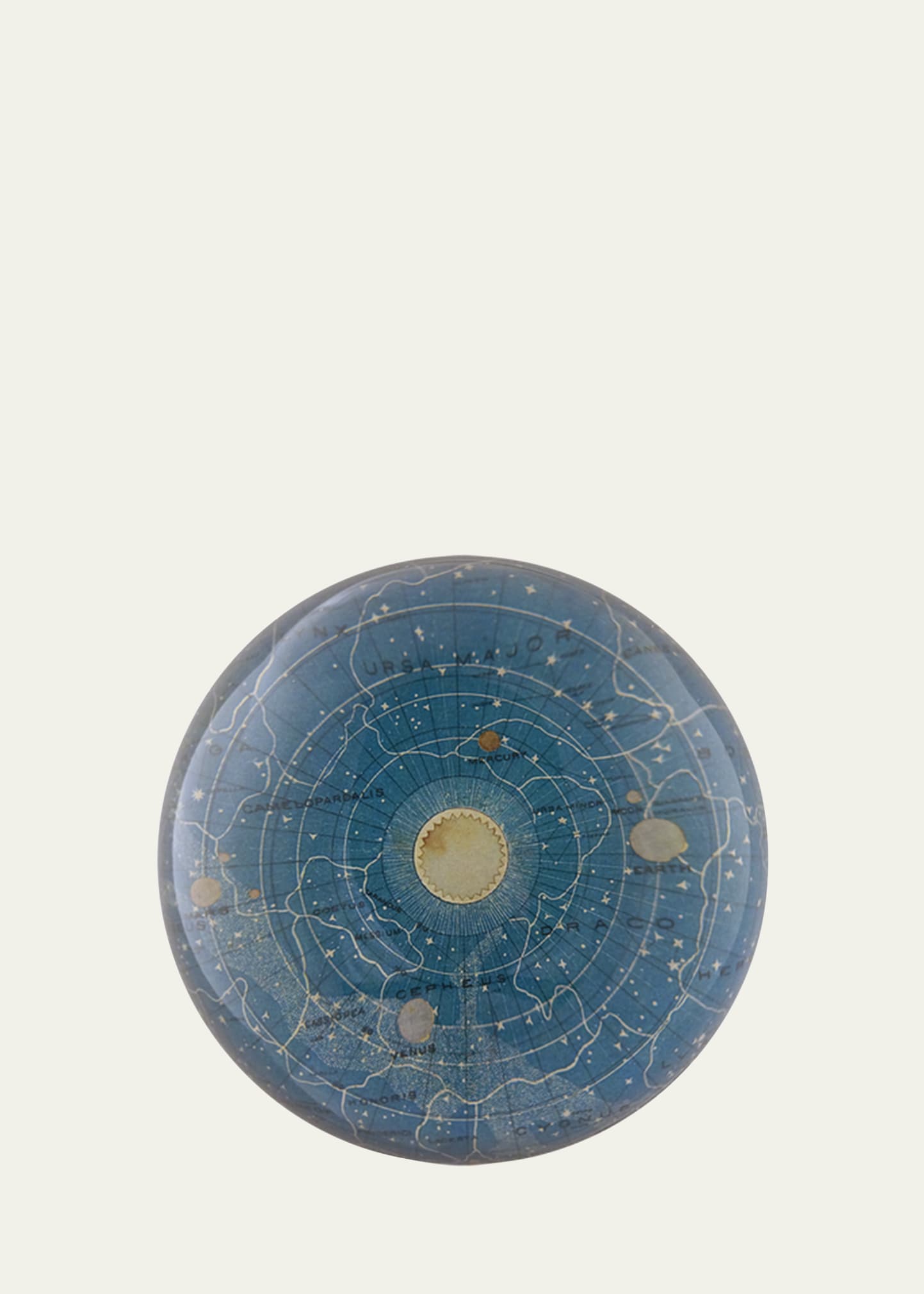 John Derian Blue Universe Dome Paperweight In Multi