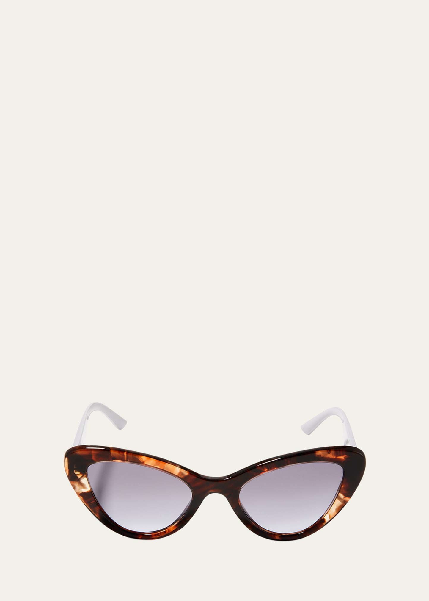 Prada Two-tone Acetate Cat-eye Sunglasses In Havana