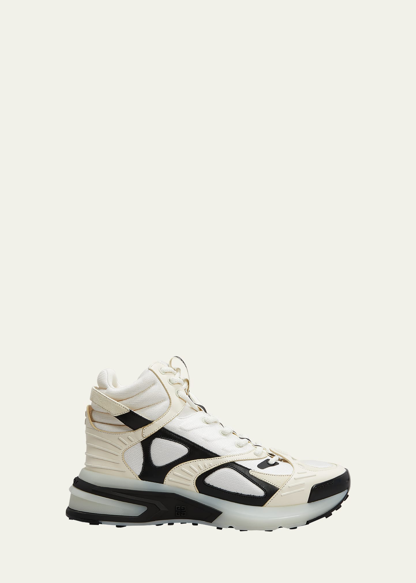 Givenchy Men's GIV 1 Clear-Sole Mesh High-Top Sneakers
