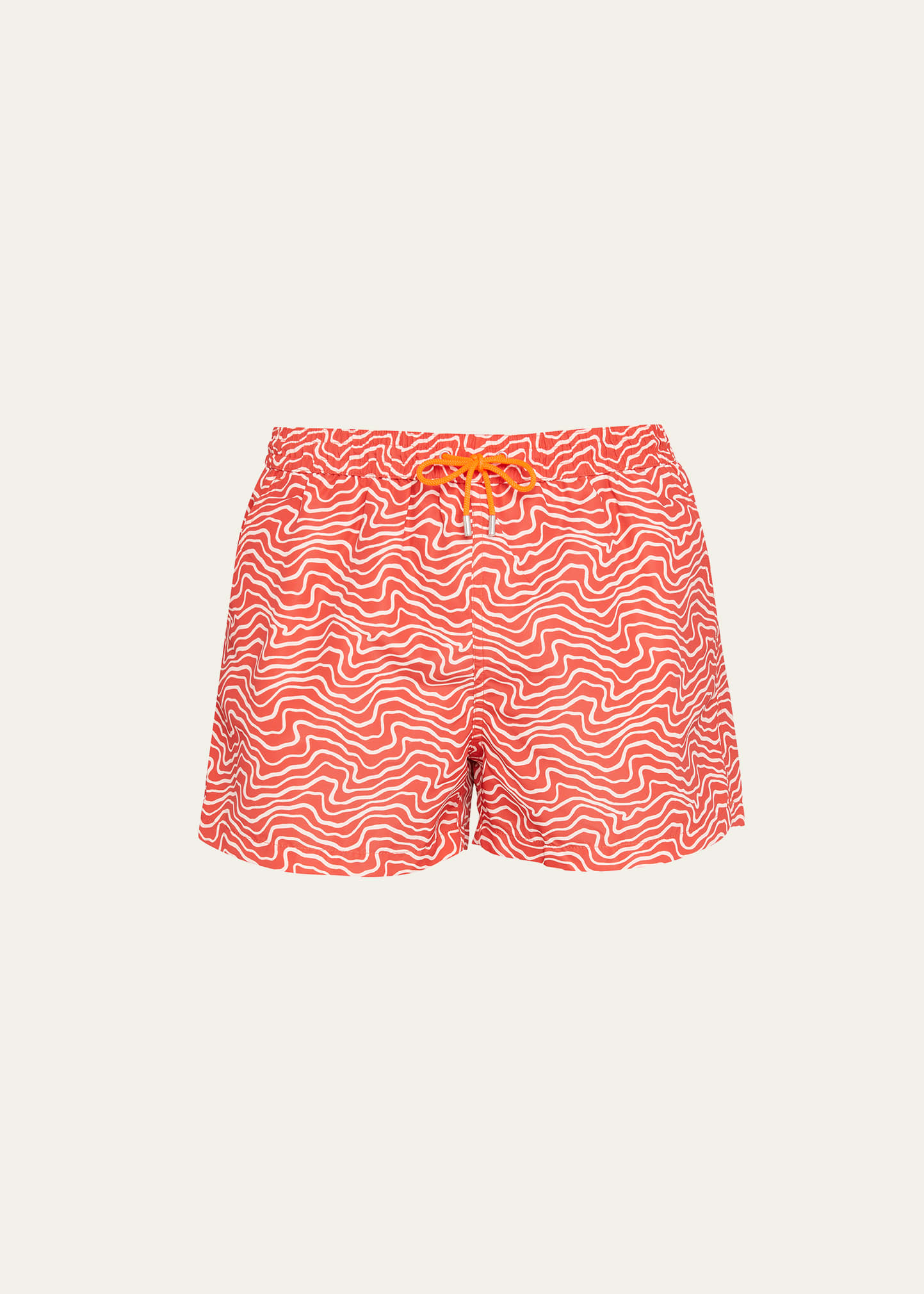 Shop Paul Smith Men's Ripple-print Swim Trunks In Red